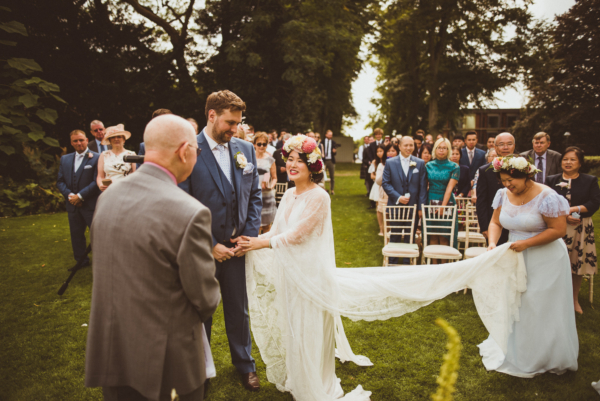 An Odylyne The Ceremony Dress for a Multi-Cultural Wedding at Fitzwilliam College in Cambridge