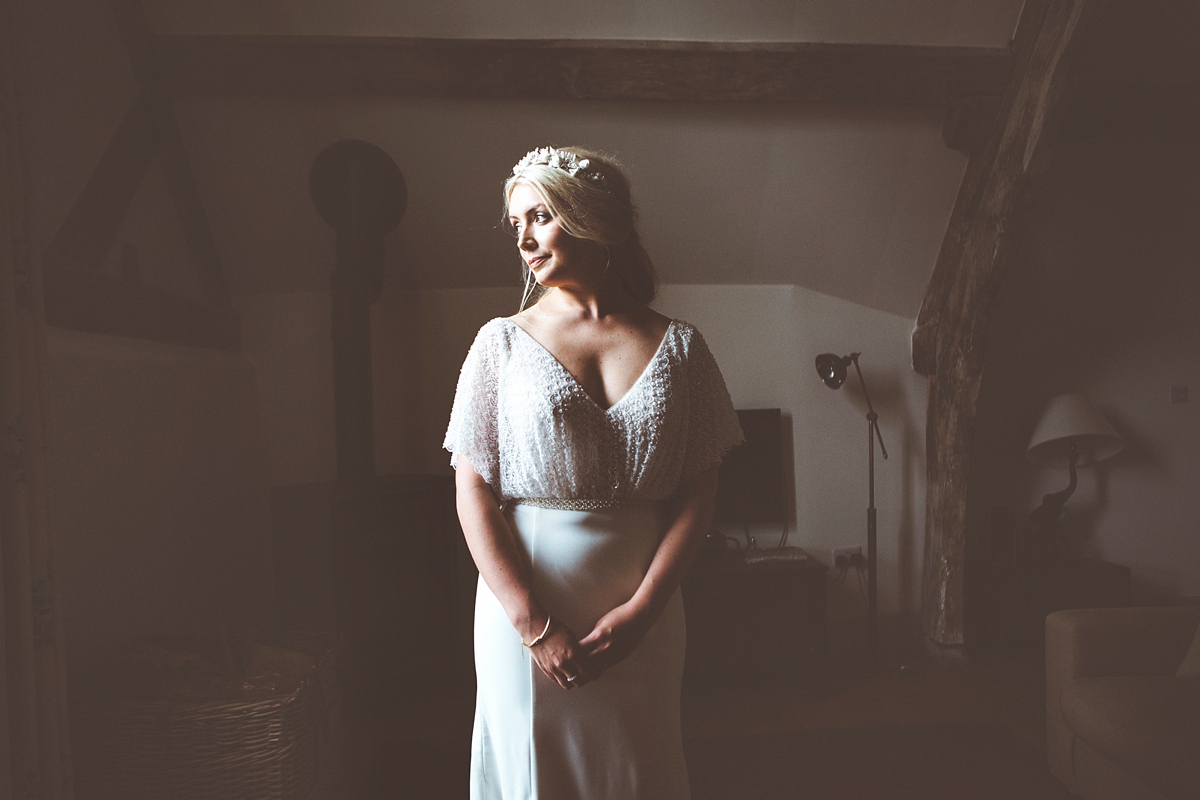 10 A Flora bride dress for a natural and rustic barn wedding in Shropshire
