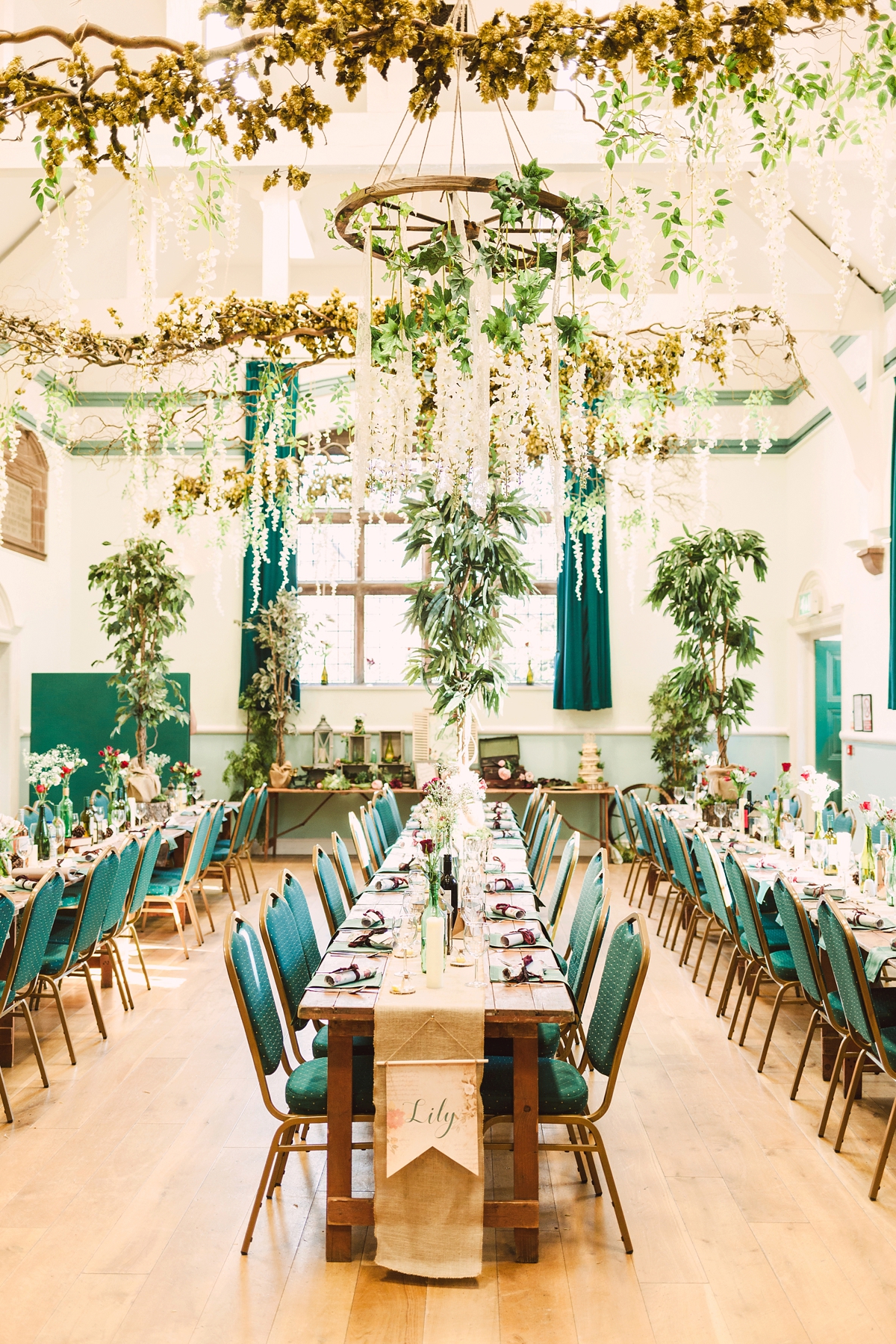 11 A botanical inspired village hall wedding