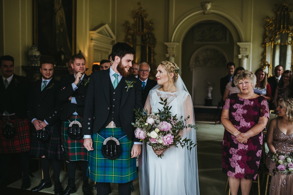 12 A Charlie Brear bride for a country house tipi wedding