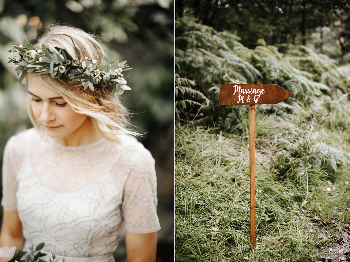 12 A bohemian and botanical inspired wedding with a Needle and Thread dress