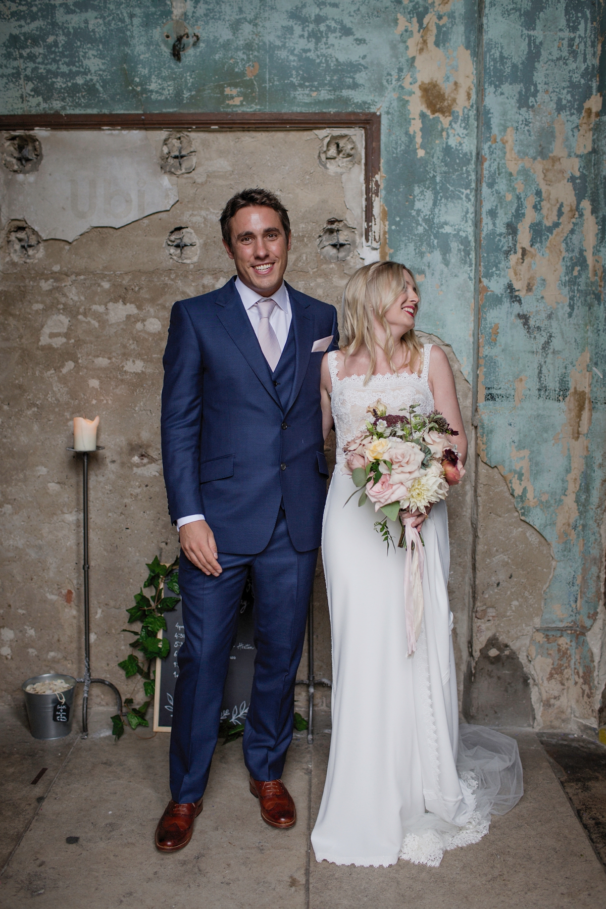 12 St Patrick by Pronovias for a first look urban East London wedding