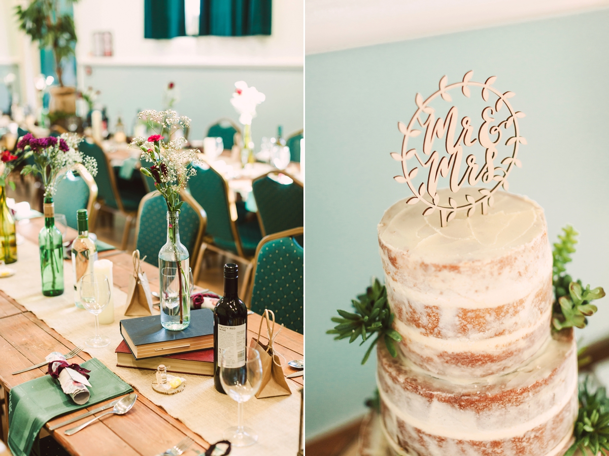 13 A botanical inspired village hall wedding