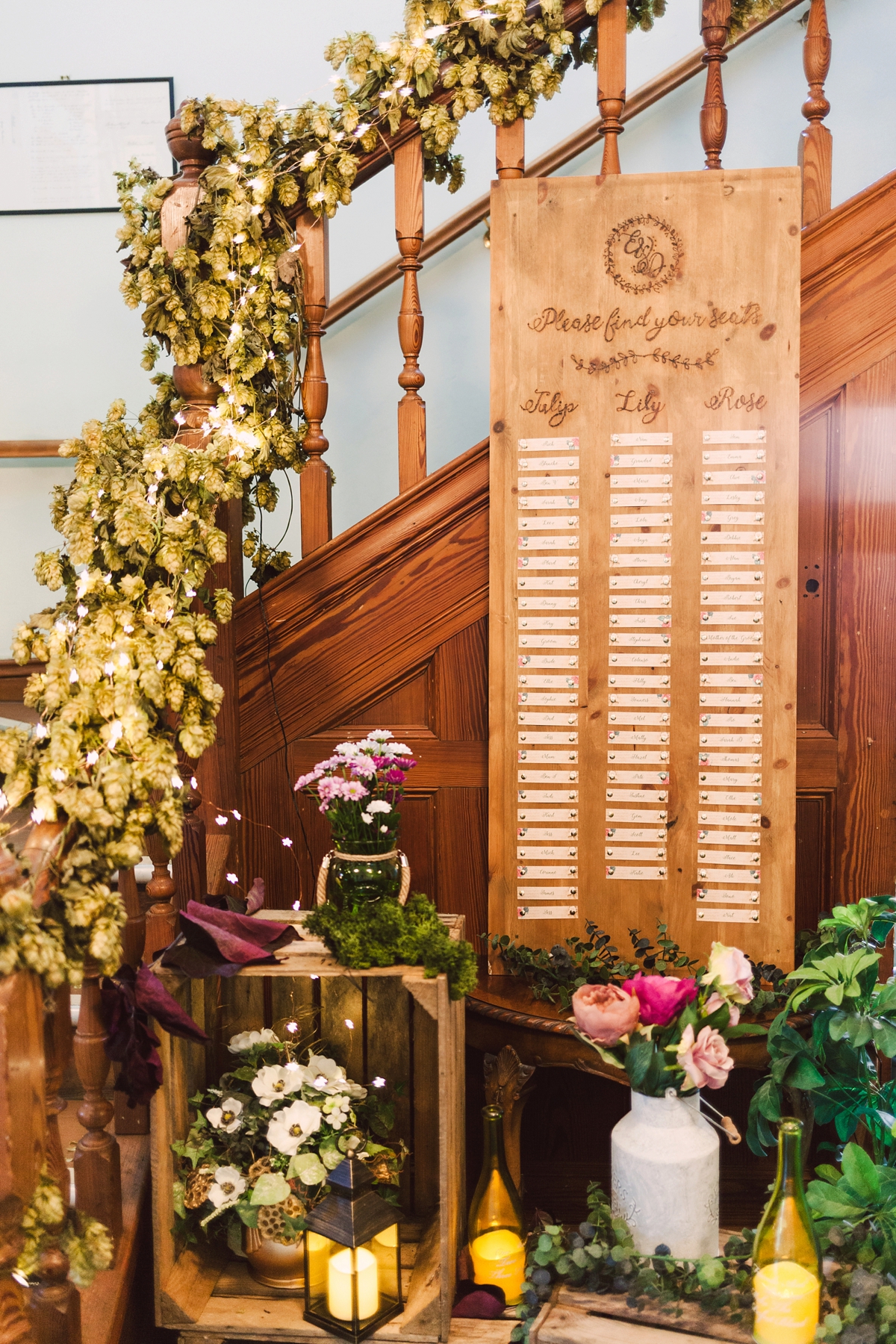 14 A botanical inspired village hall wedding