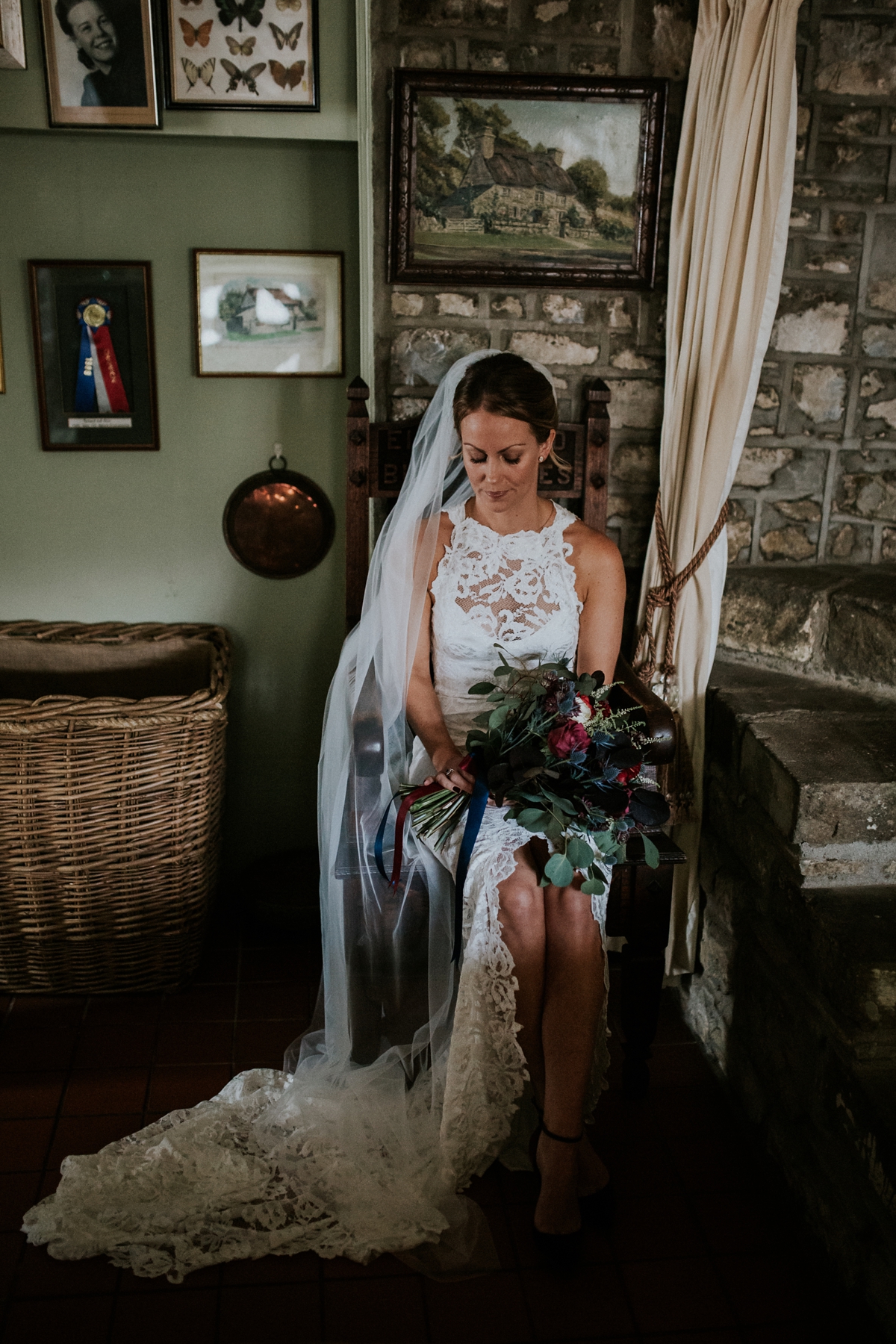 16 A Grace Loves Lace bride and her elegant Welsh castle wedding