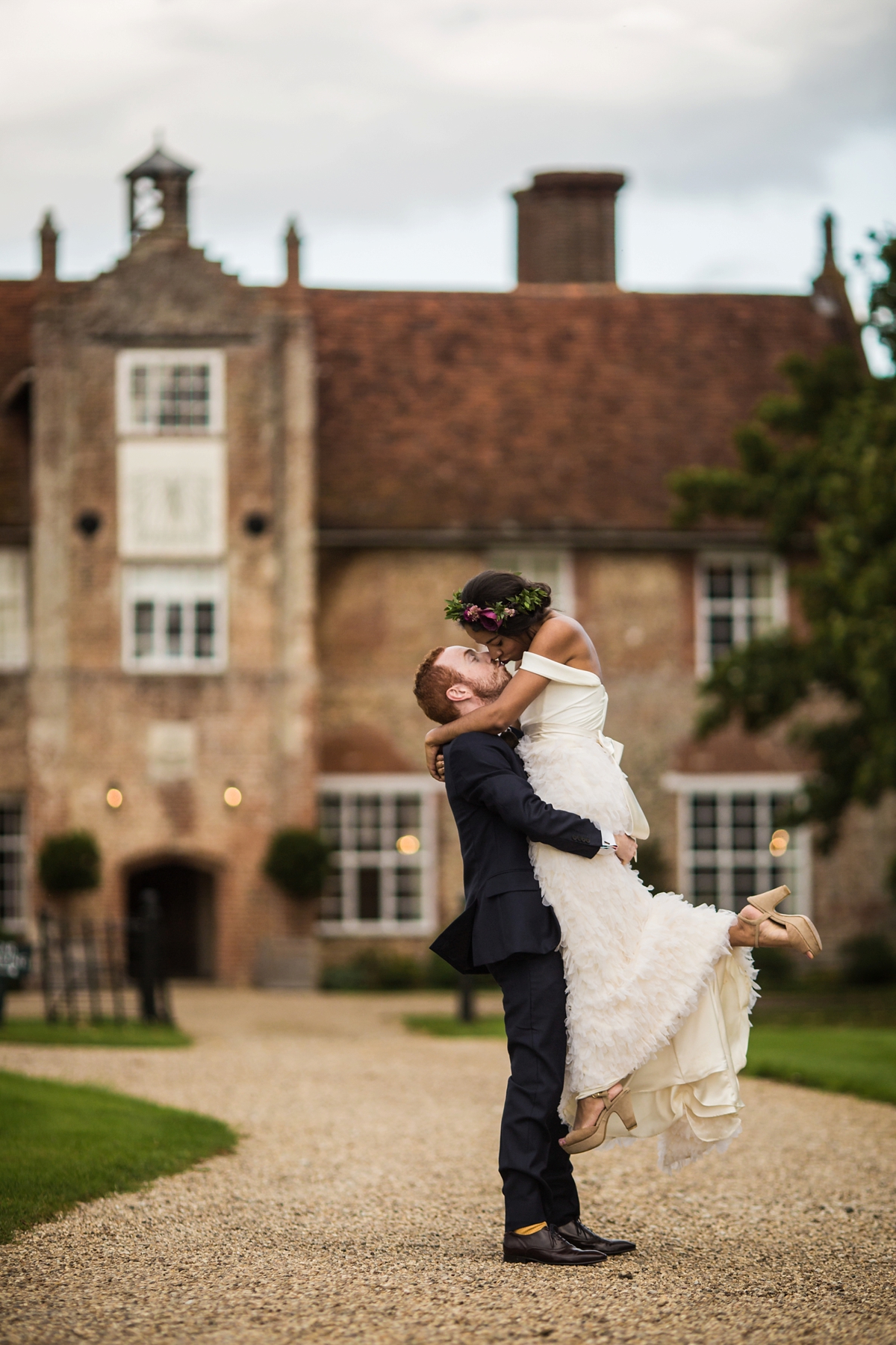 16 A Halfpenny London bride and her feathered skirt and Autumnal Suffolk wedding