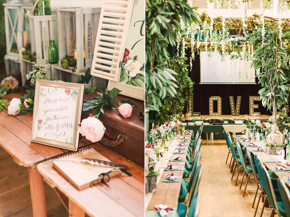 16 A botanical inspired village hall wedding