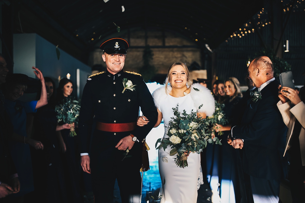 16 Pronovias winter barn Cotswolds wedding - Pronovias Elegance For a Timeless Winter Barn Wedding in the Cotswolds 16 Pronovias winter barn Cotswolds wedding
