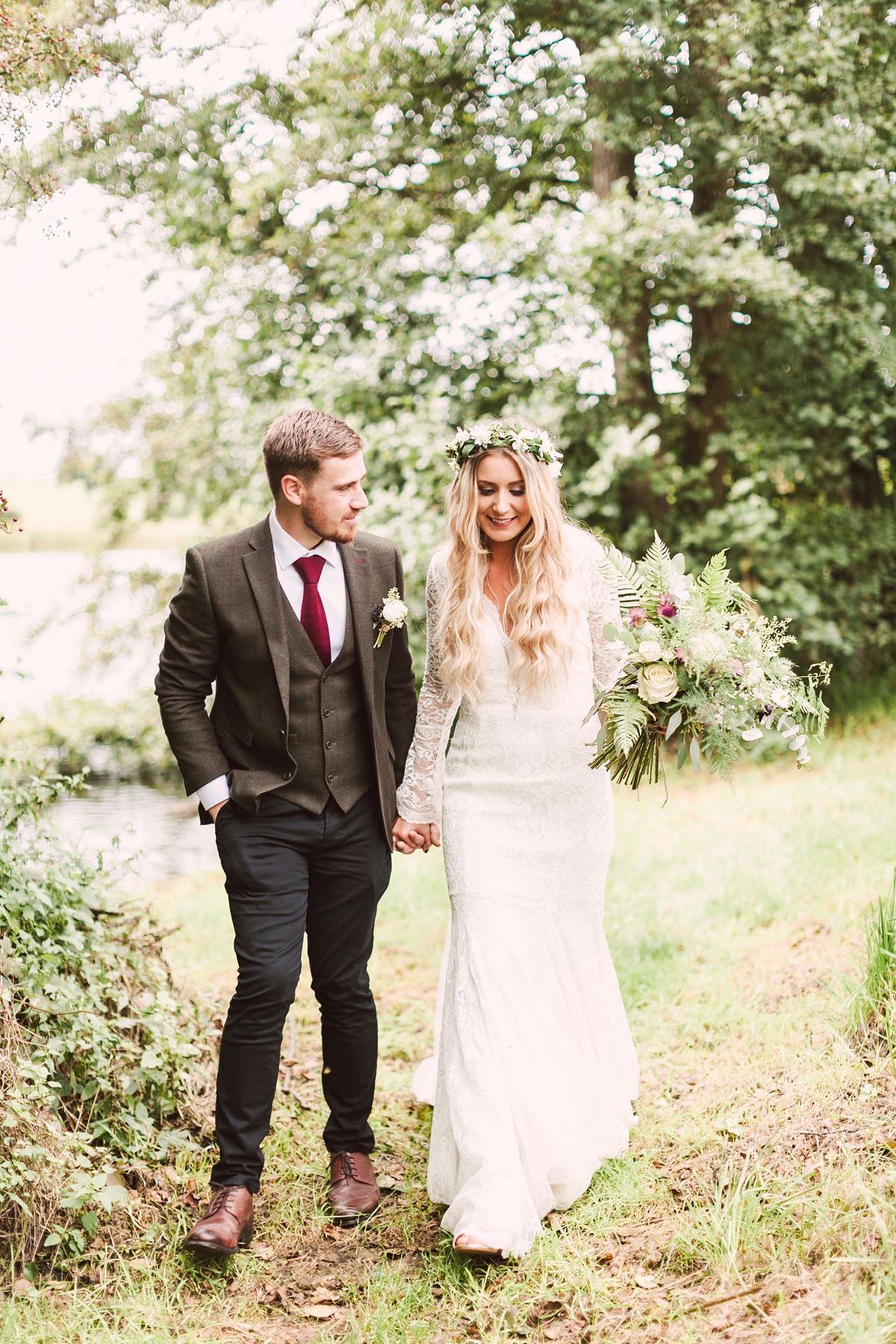 19 A botanical inspired village hall wedding