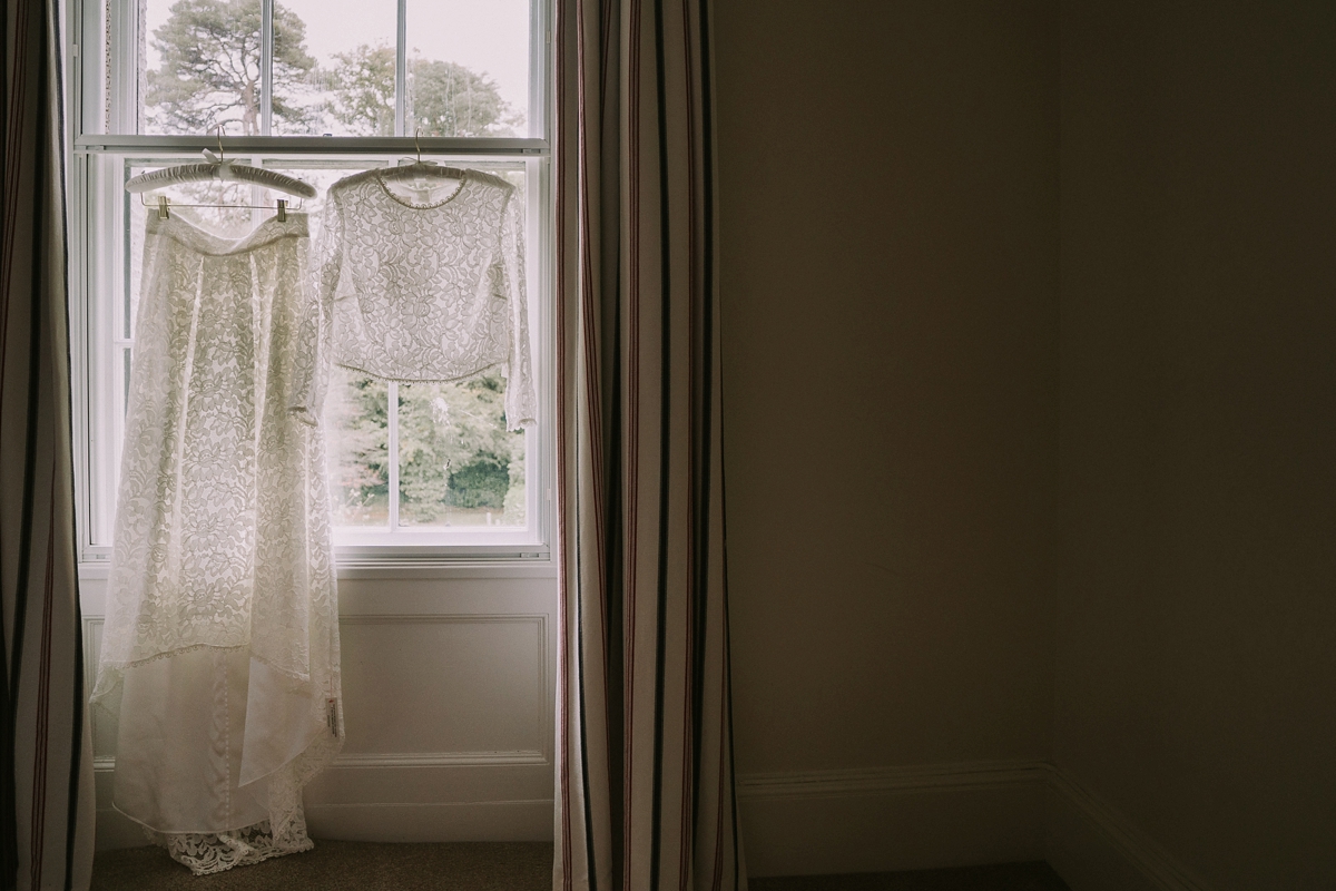 2 A bride wearing a Moonsoon dress for her treetop Autumn wedding