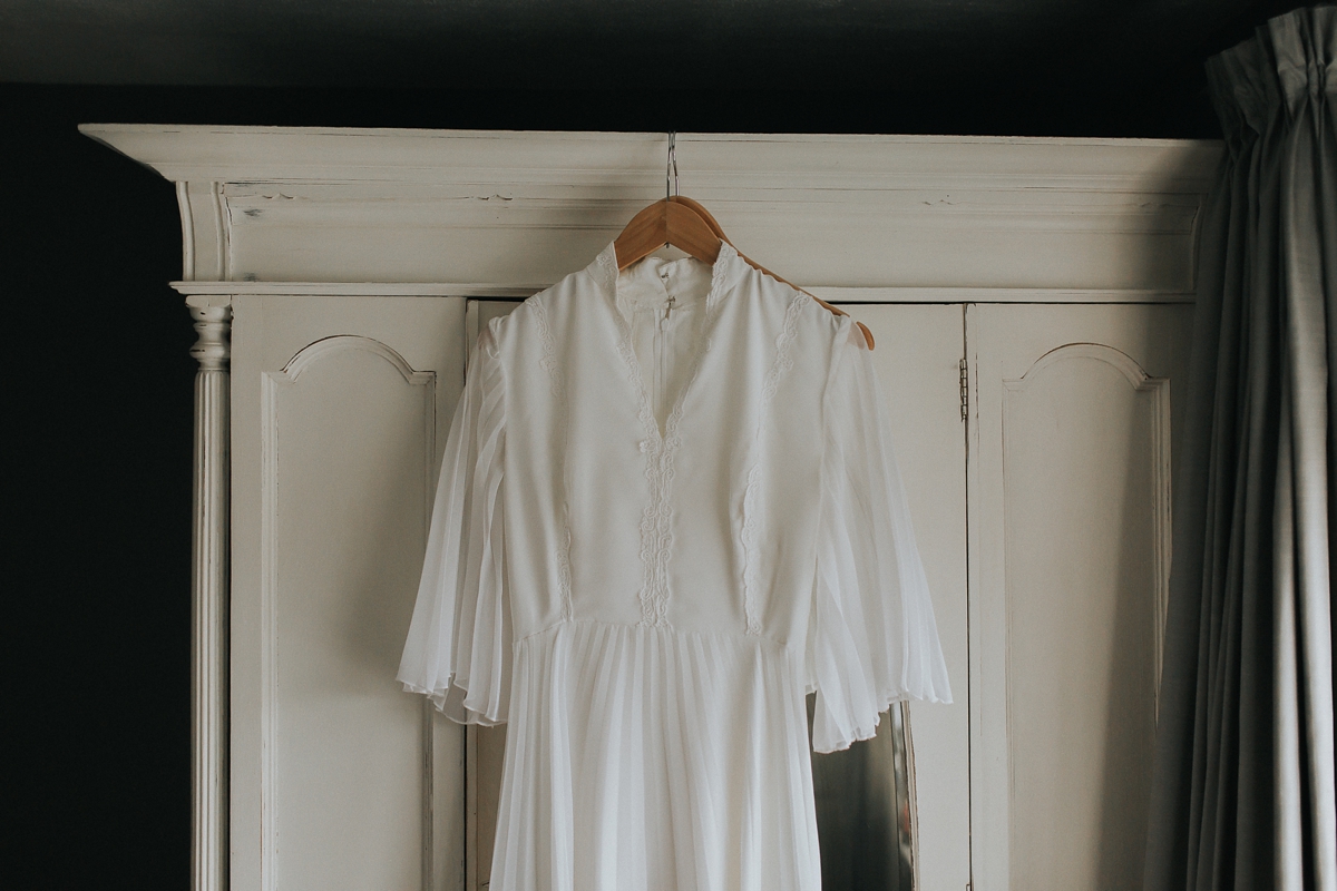 2 A vintage 1970s dress for an intimate and personal wedding in York