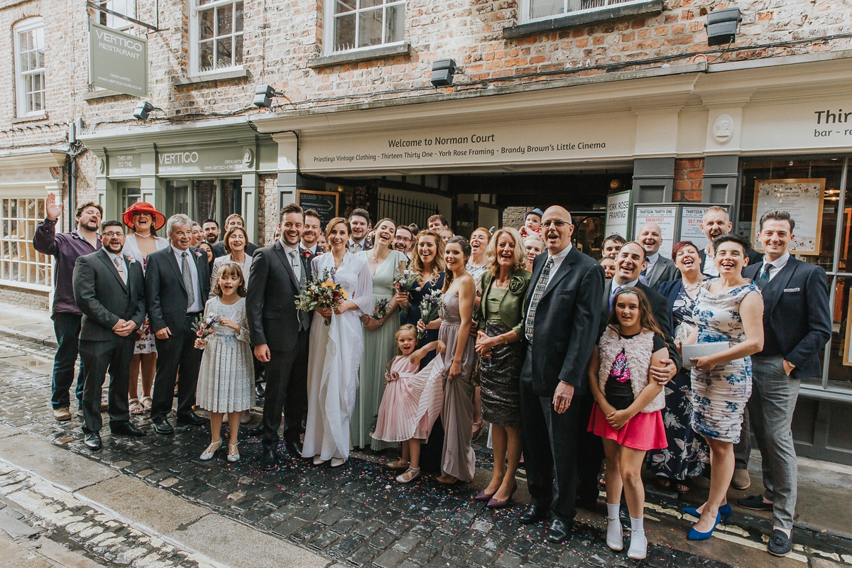 20 A vintage 1970s dress for an intimate and personal wedding in York