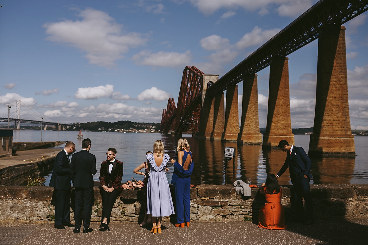 21 A yellow 1970s vintage Christian Dior gown and cape for a modern alternative Scottish wedding