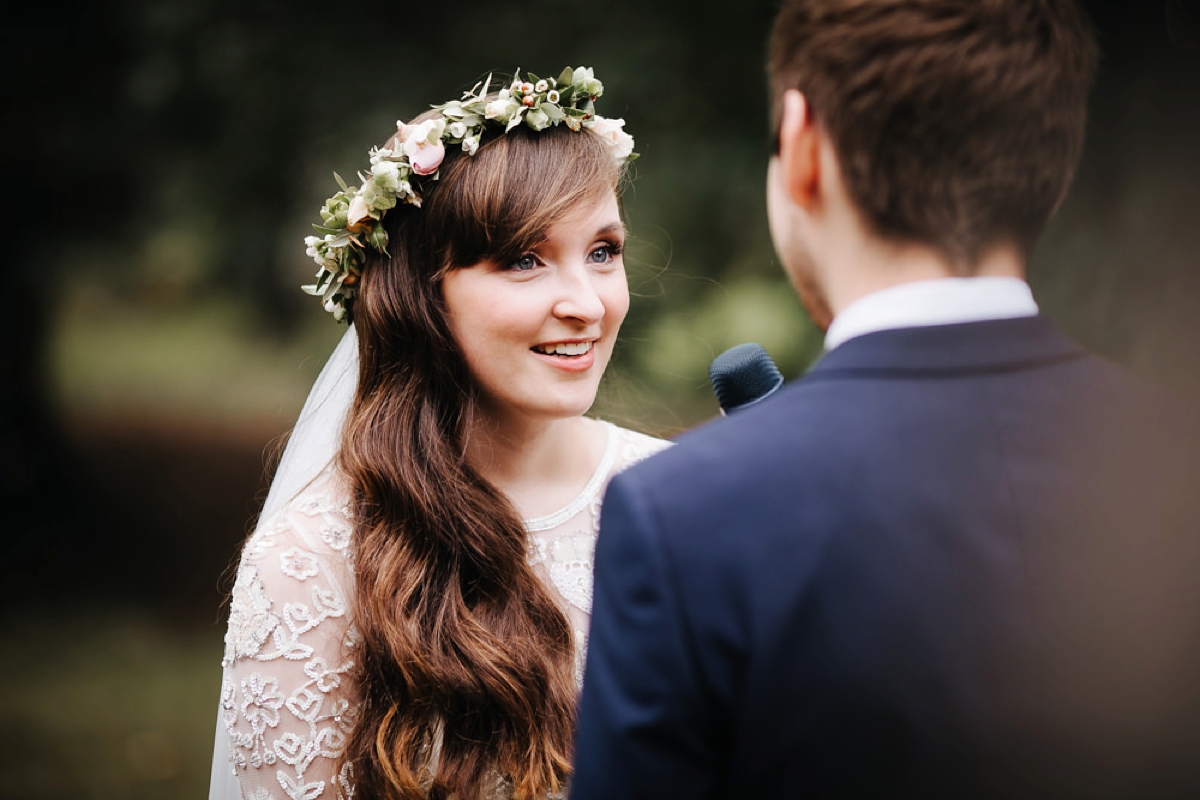 23 A bohemian and botanical inspired wedding with a Needle and Thread dress