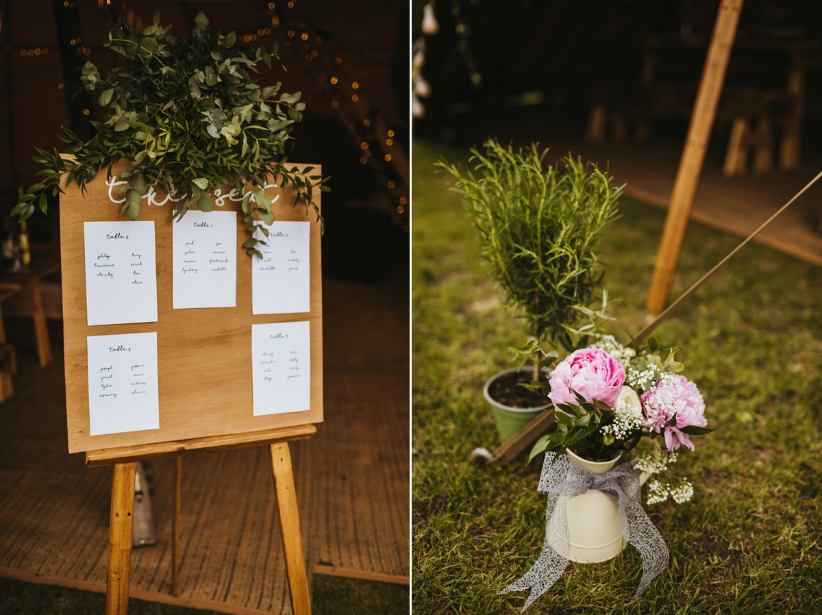 25 A Charlie Brear bride for a country house tipi wedding