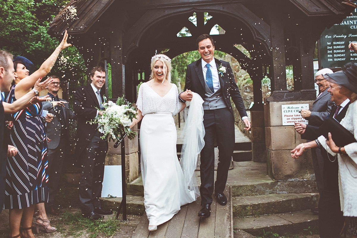 25 A Flora bride dress for a natural and rustic barn wedding in Shropshire