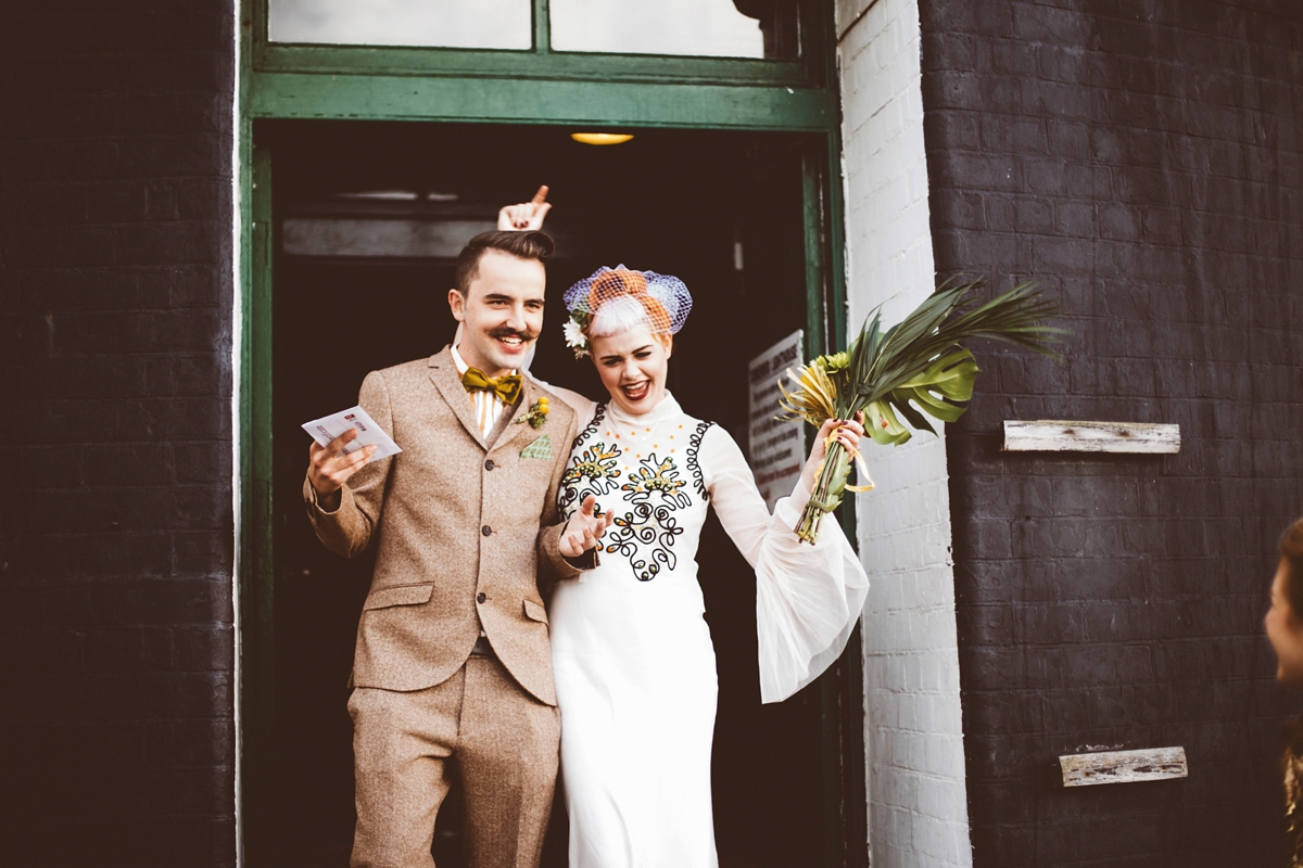 25 A quirky modern and colourful disused lighthouse wedding