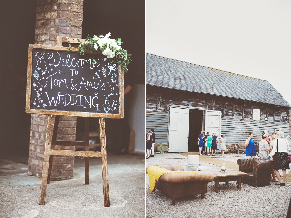 26 A Flora bride dress for a natural and rustic barn wedding in Shropshire