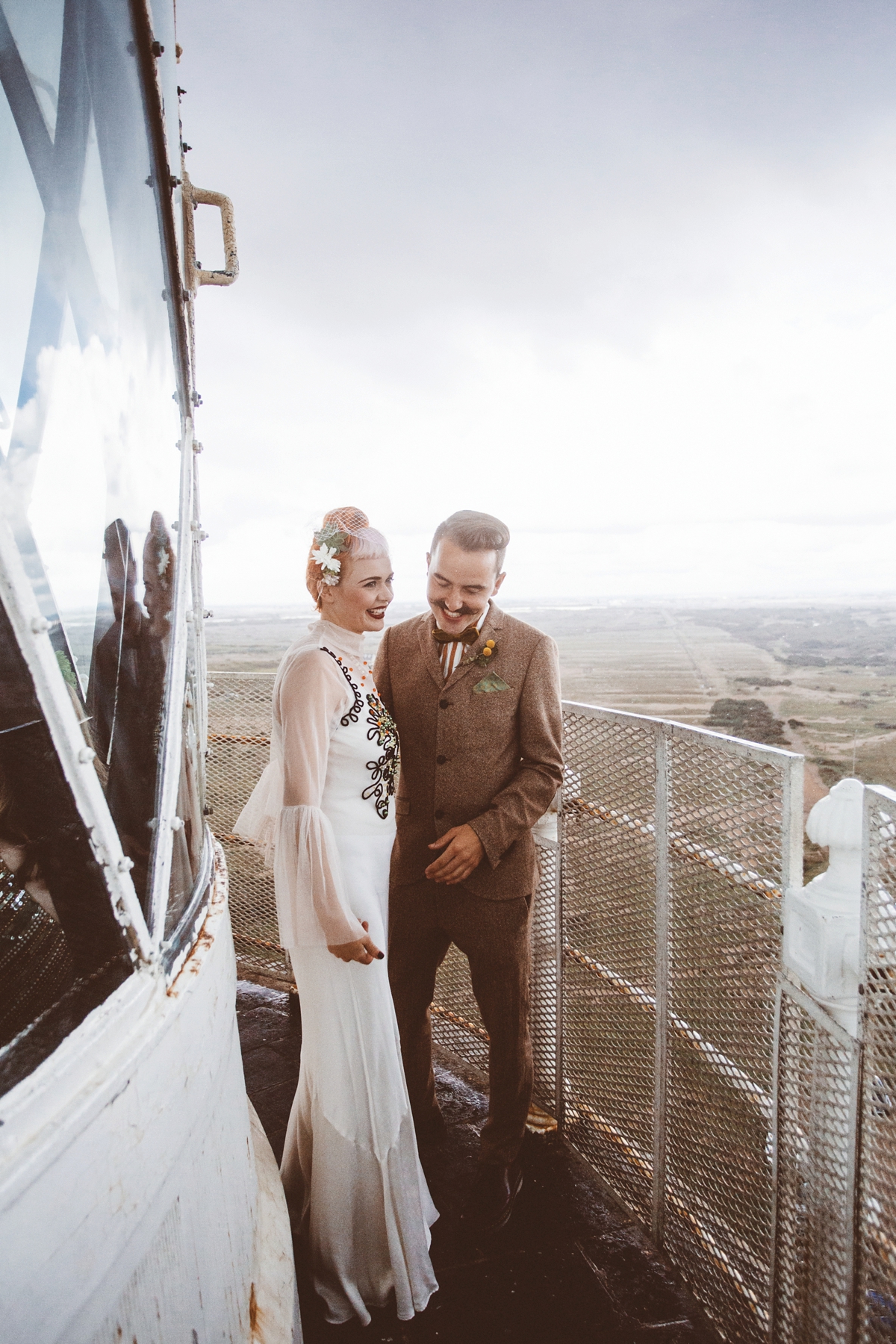 27 A quirky modern and colourful disused lighthouse wedding