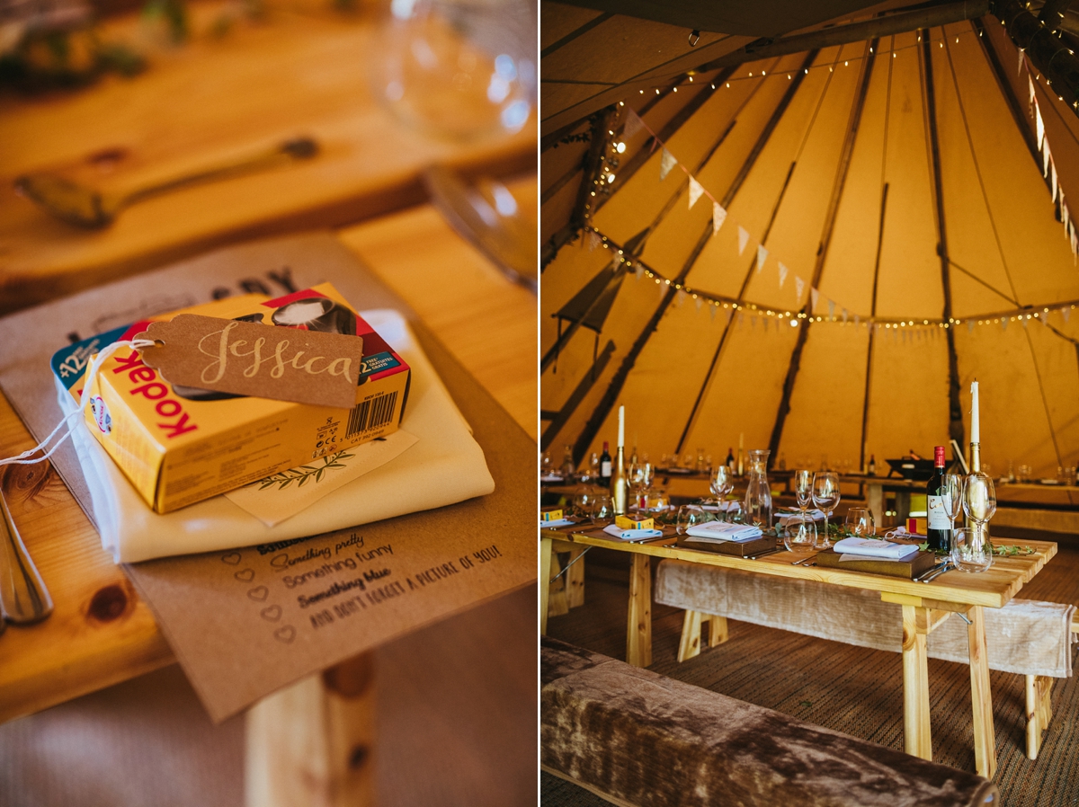 28 A Charlie Brear bride for a country house tipi wedding