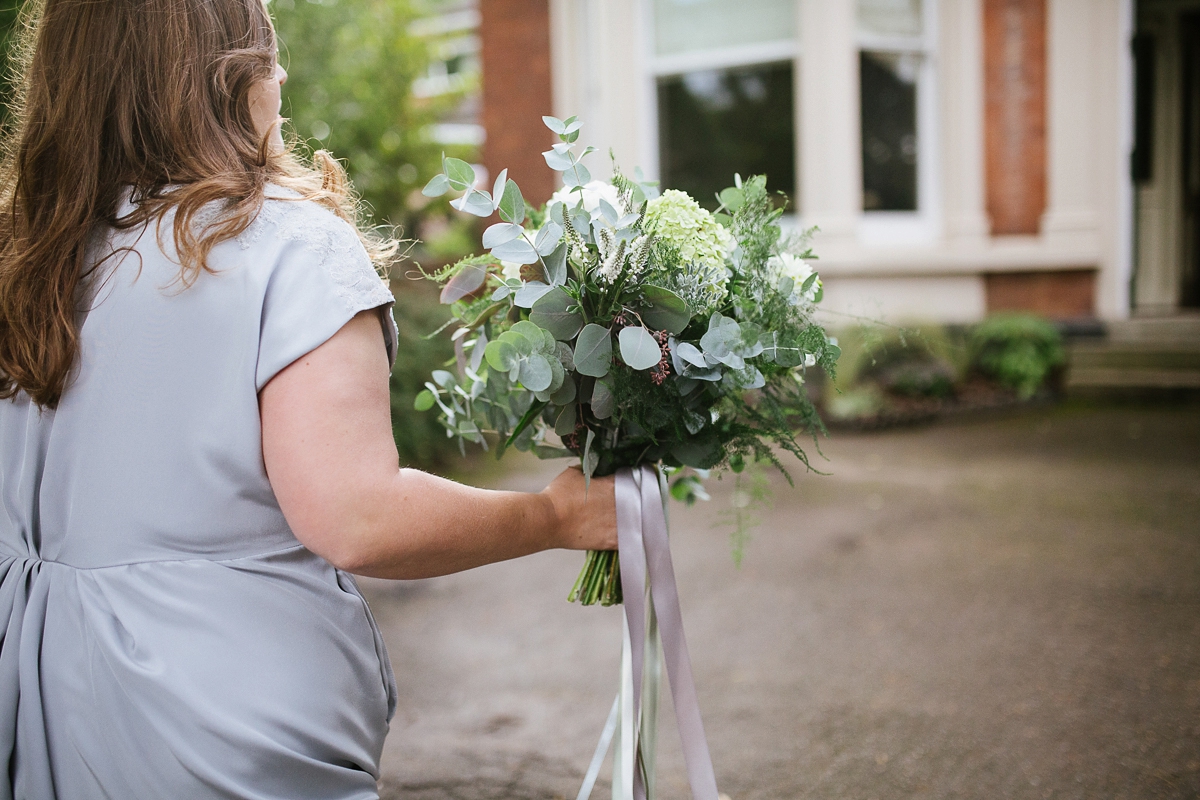29 A pale blue dress for an intimate family garden wedding