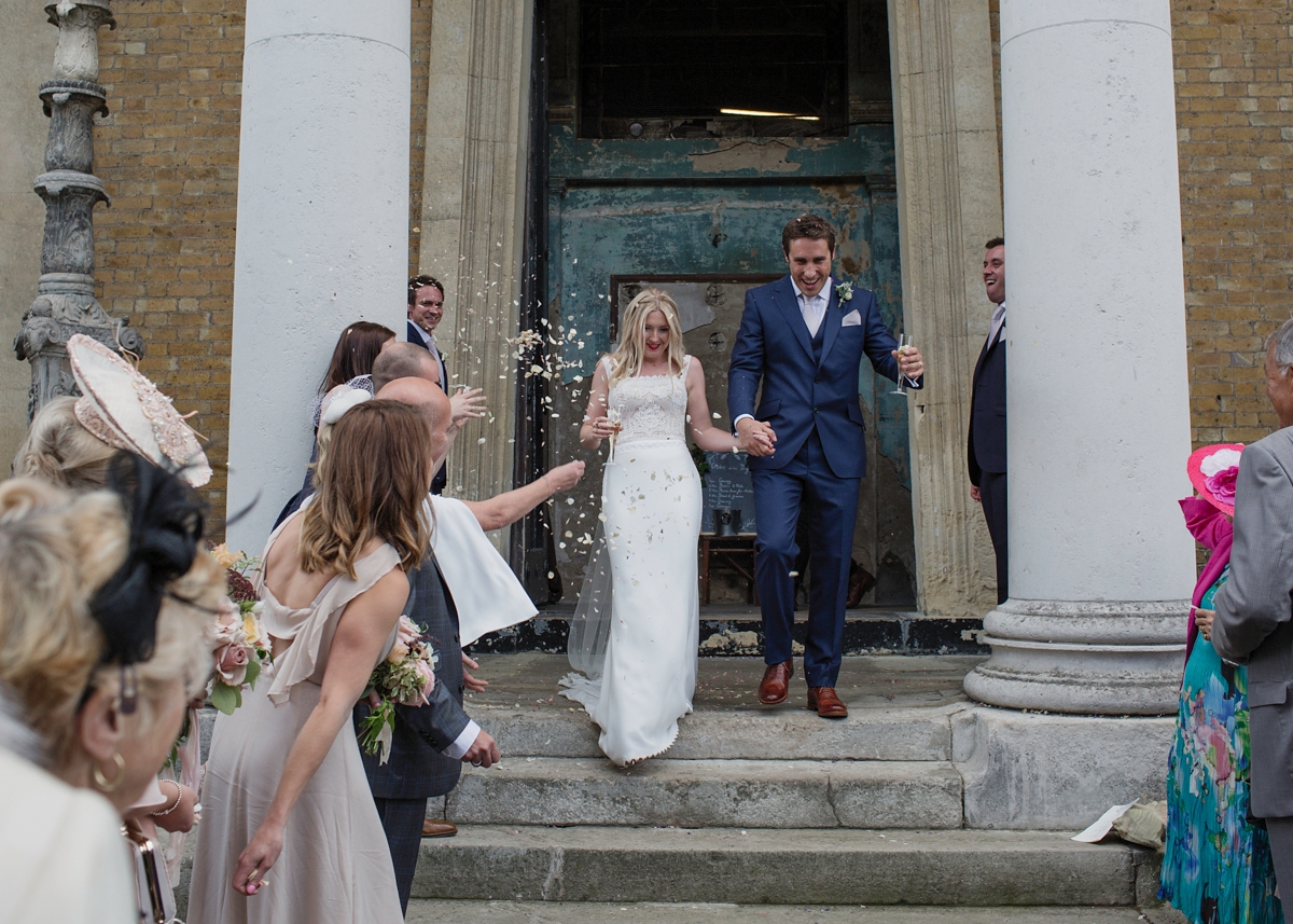 29 St Patrick by Pronovias for a first look urban East London wedding