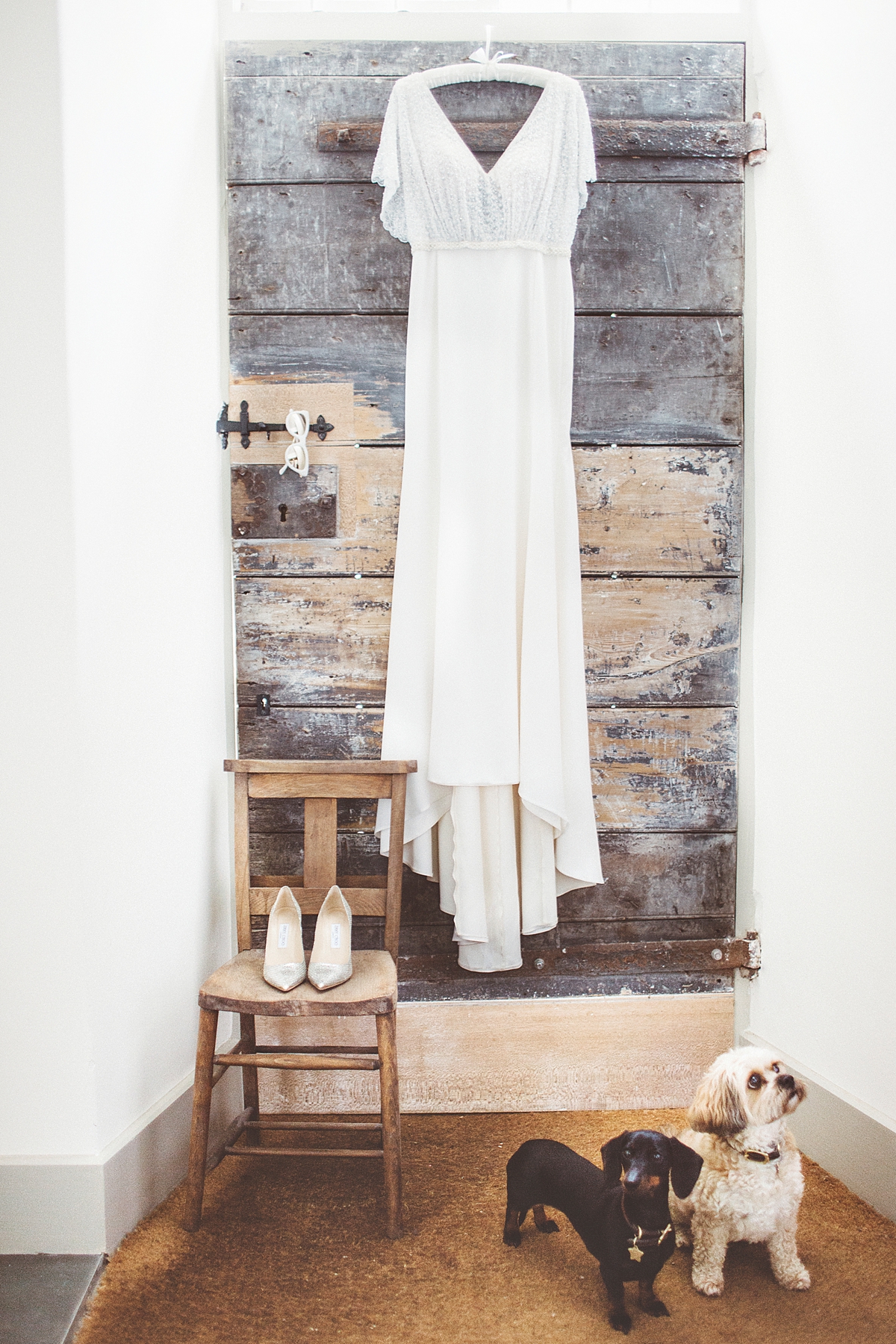 3 A Flora bride dress for a natural and rustic barn wedding in Shropshire