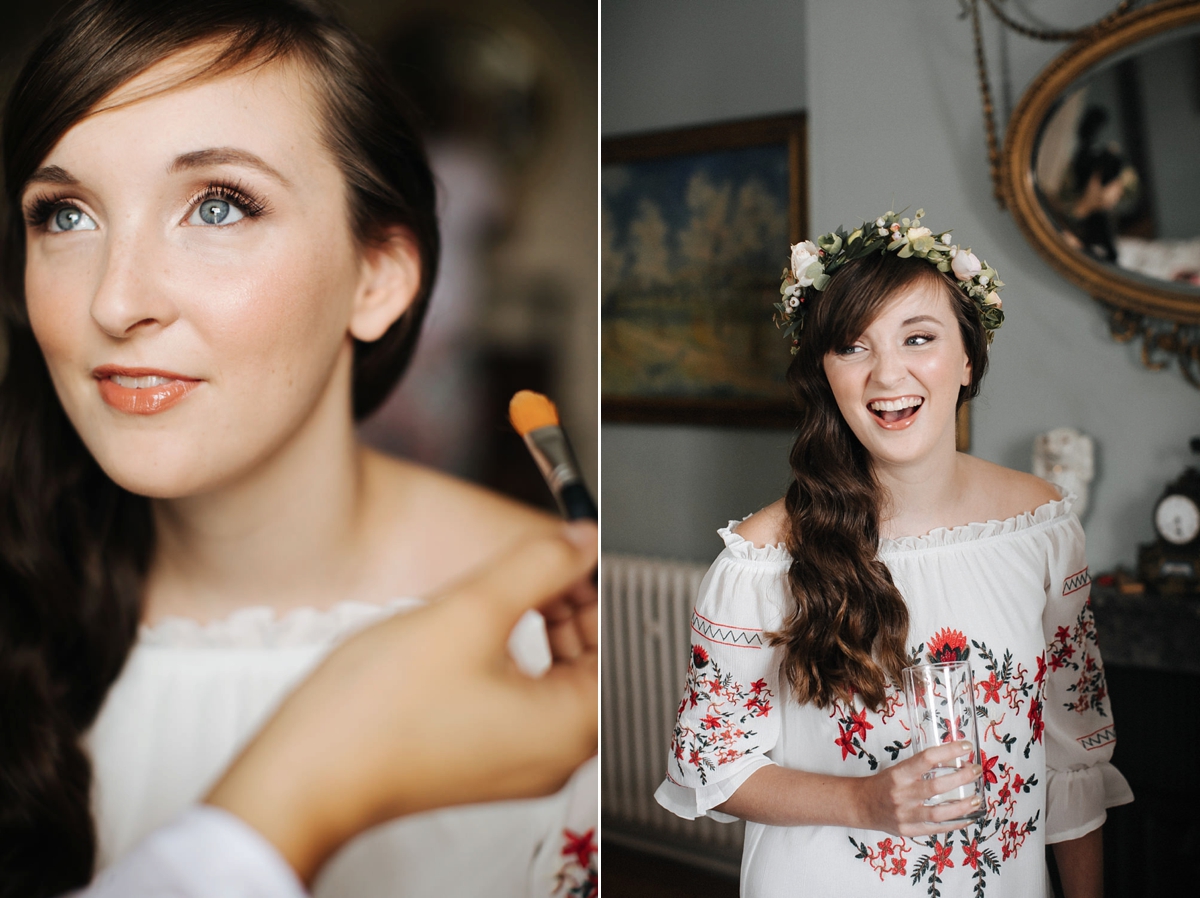 3 A bohemian and botanical inspired wedding with a Needle and Thread dress