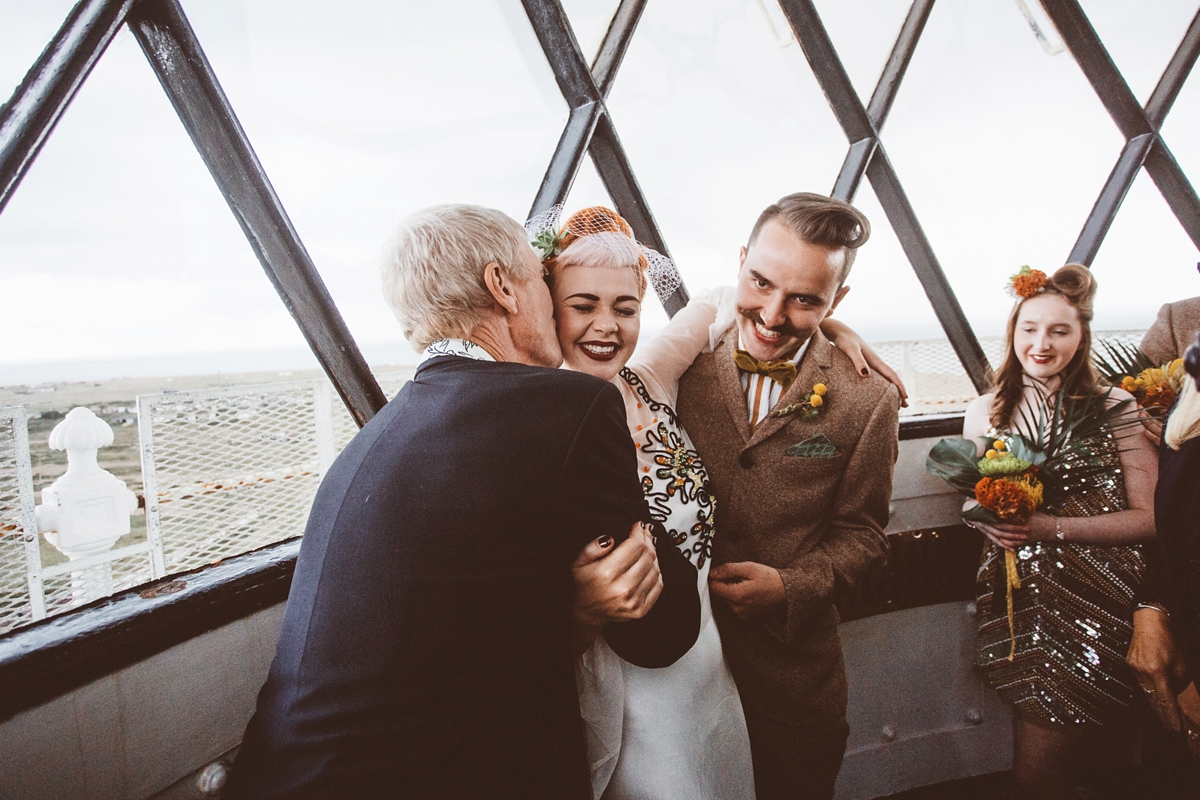 30 A quirky modern and colourful disused lighthouse wedding