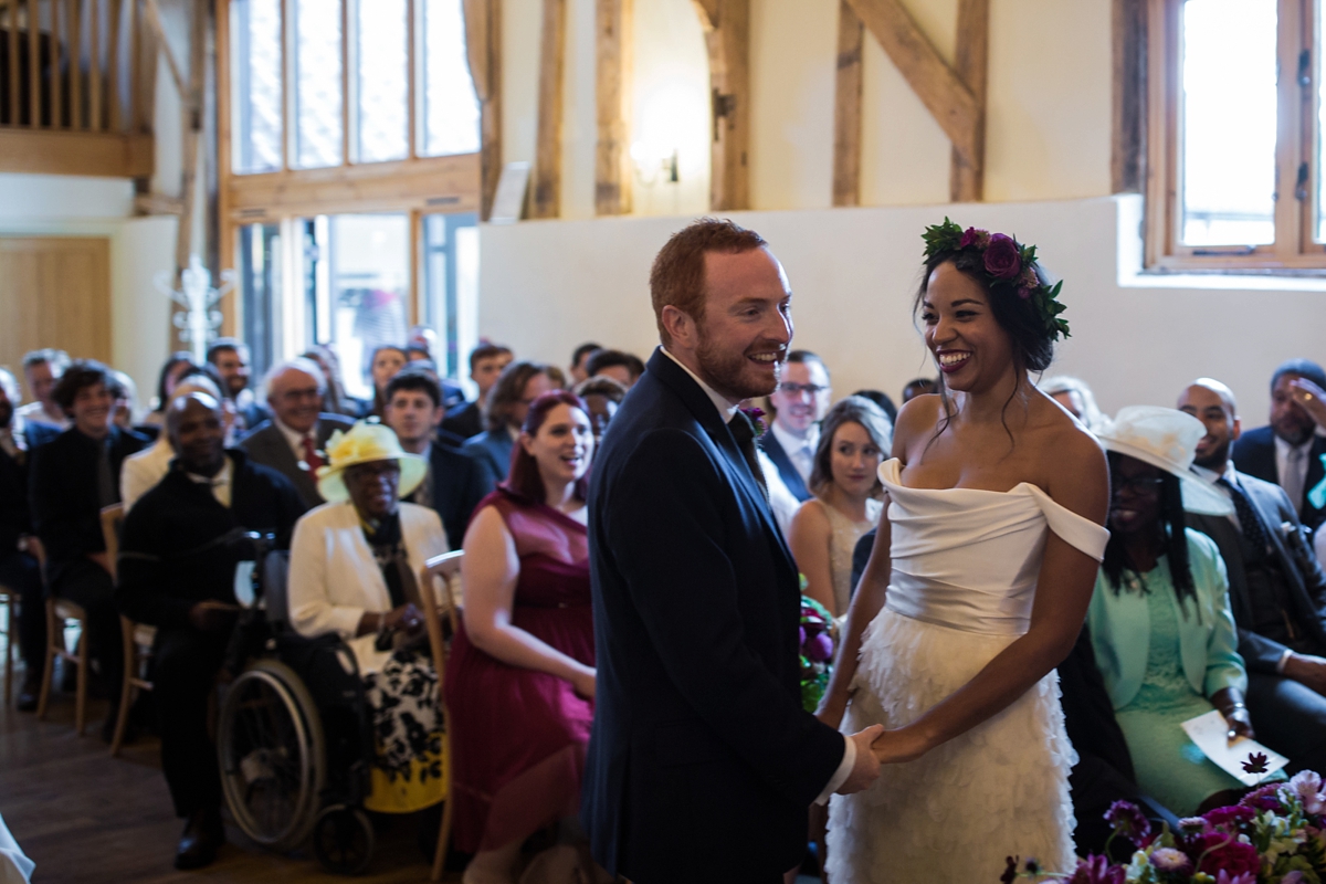 31 A Halfpenny London bride and her feathered skirt and Autumnal Suffolk wedding