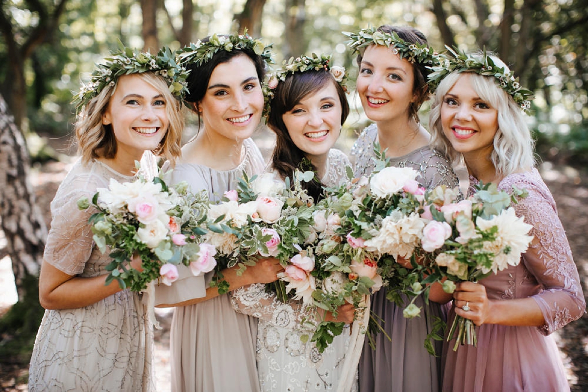 32 A bohemian and botanical inspired wedding with a Needle and Thread dress