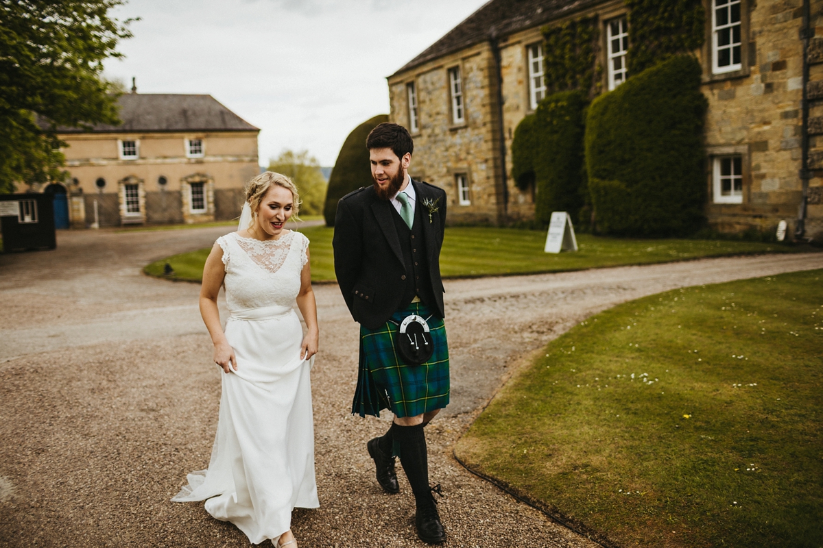 33 A Charlie Brear bride for a country house tipi wedding