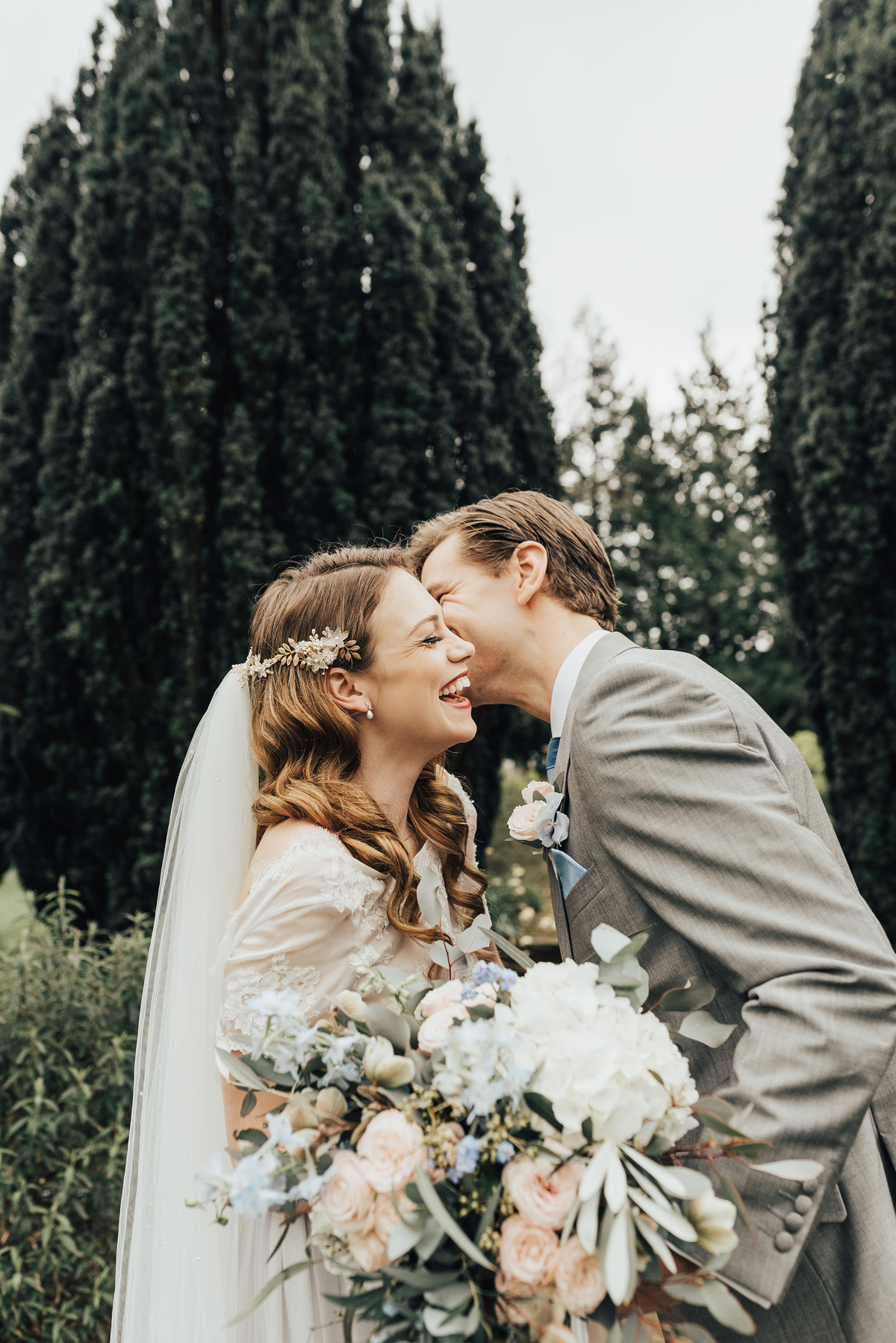 33 Something Blue wedding and bridal inspiration with a handpainted leather jacket