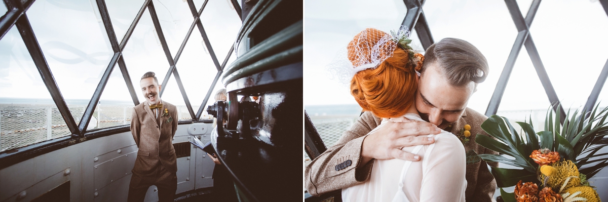 34 A quirky modern and colourful disused lighthouse wedding
