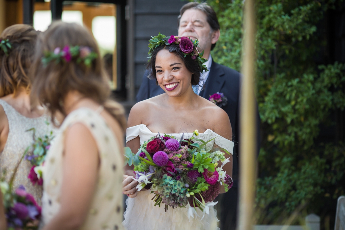 35 A Halfpenny London bride and her feathered skirt and Autumnal Suffolk wedding