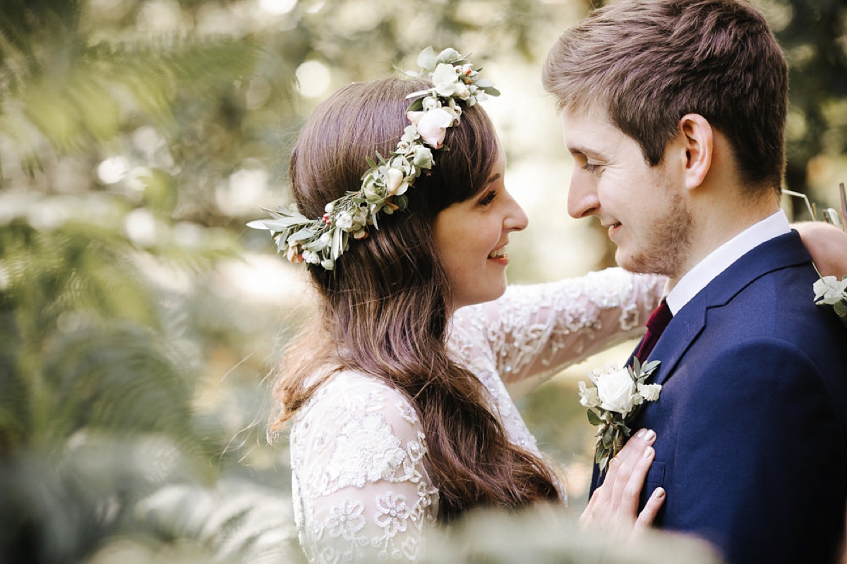 35 A bohemian and botanical inspired wedding with a Needle and Thread dress
