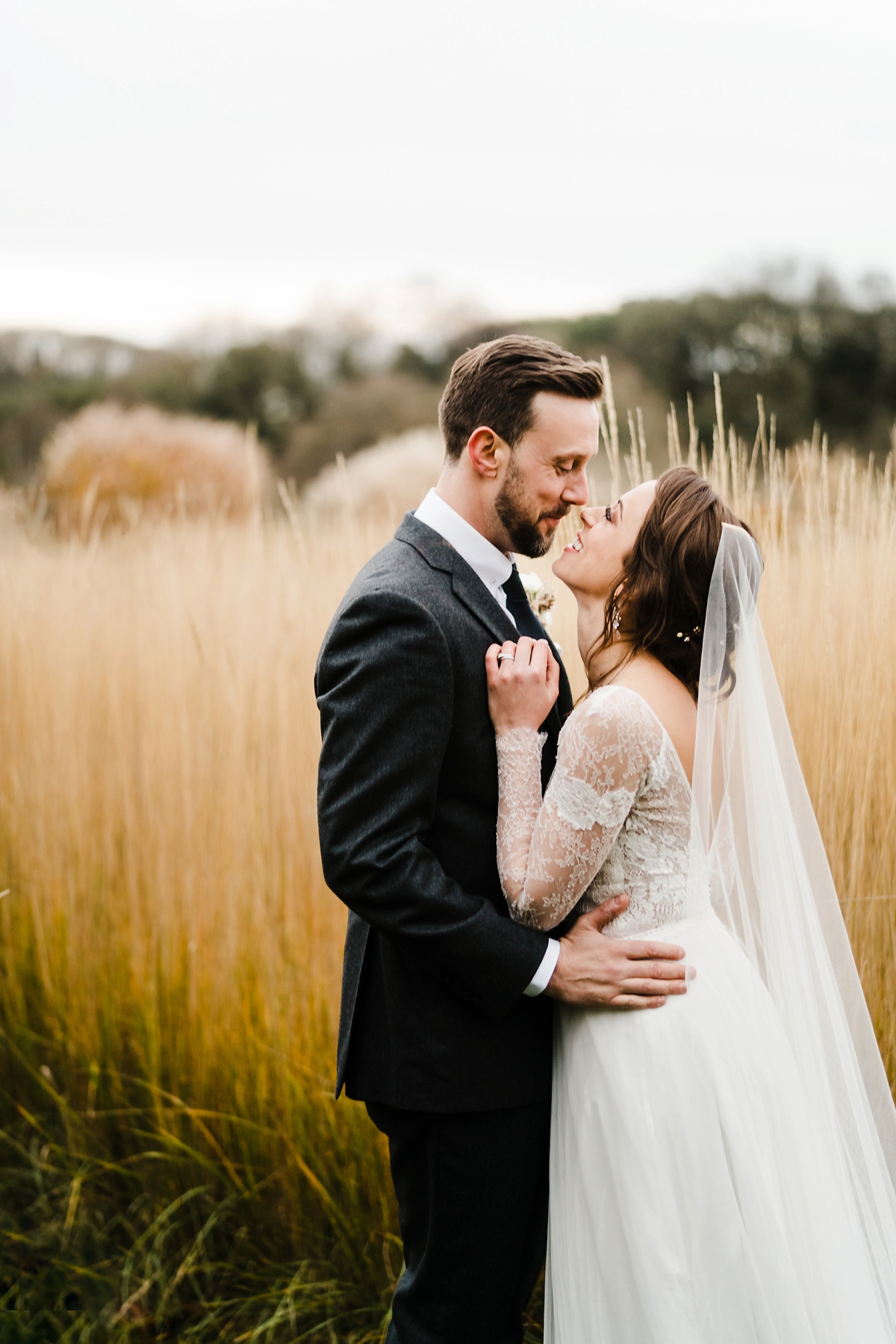 35 An Anna Kara dress for a winter barn wedding in greens and neutrals