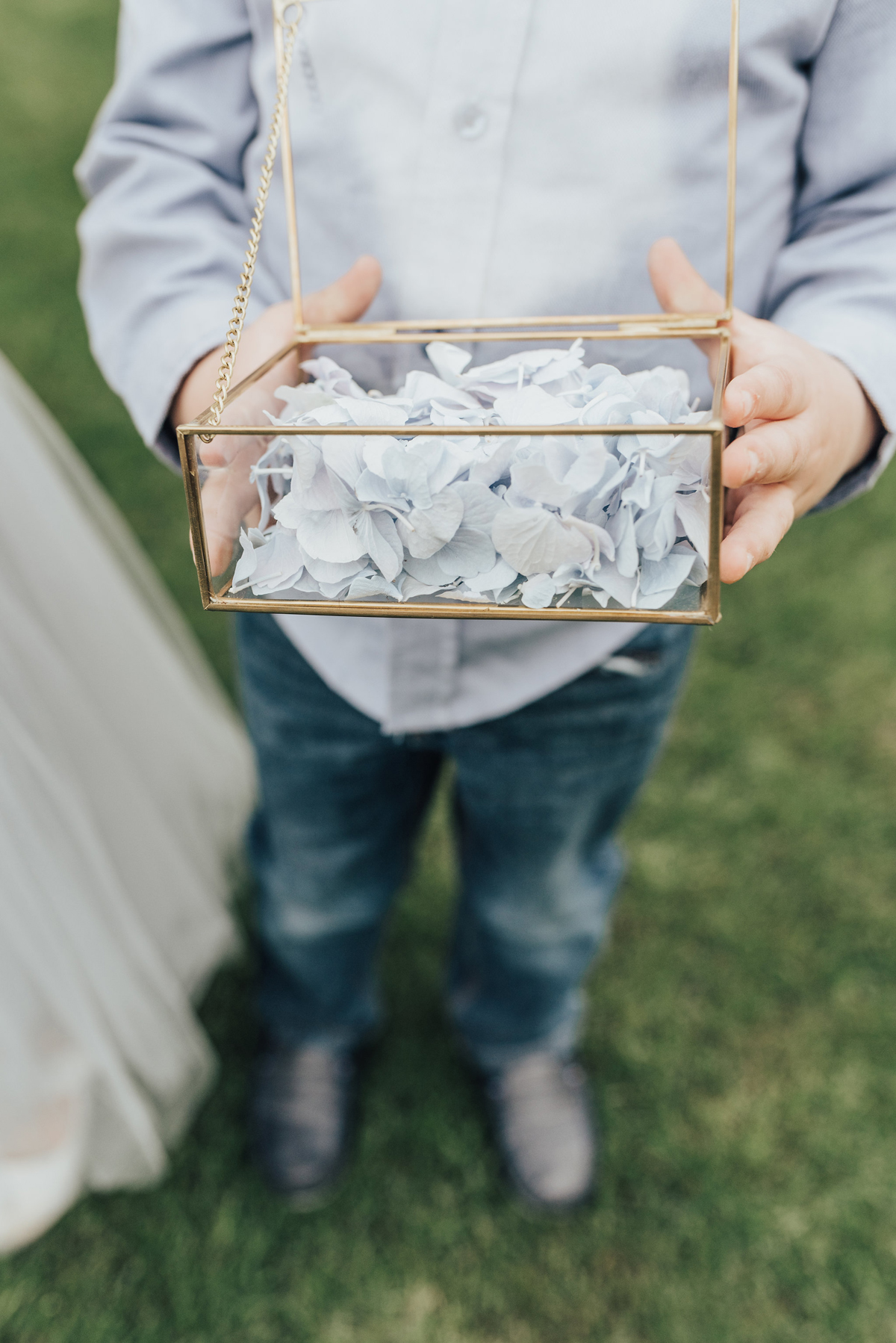 35 Something Blue wedding and bridal inspiration with a handpainted leather jacket