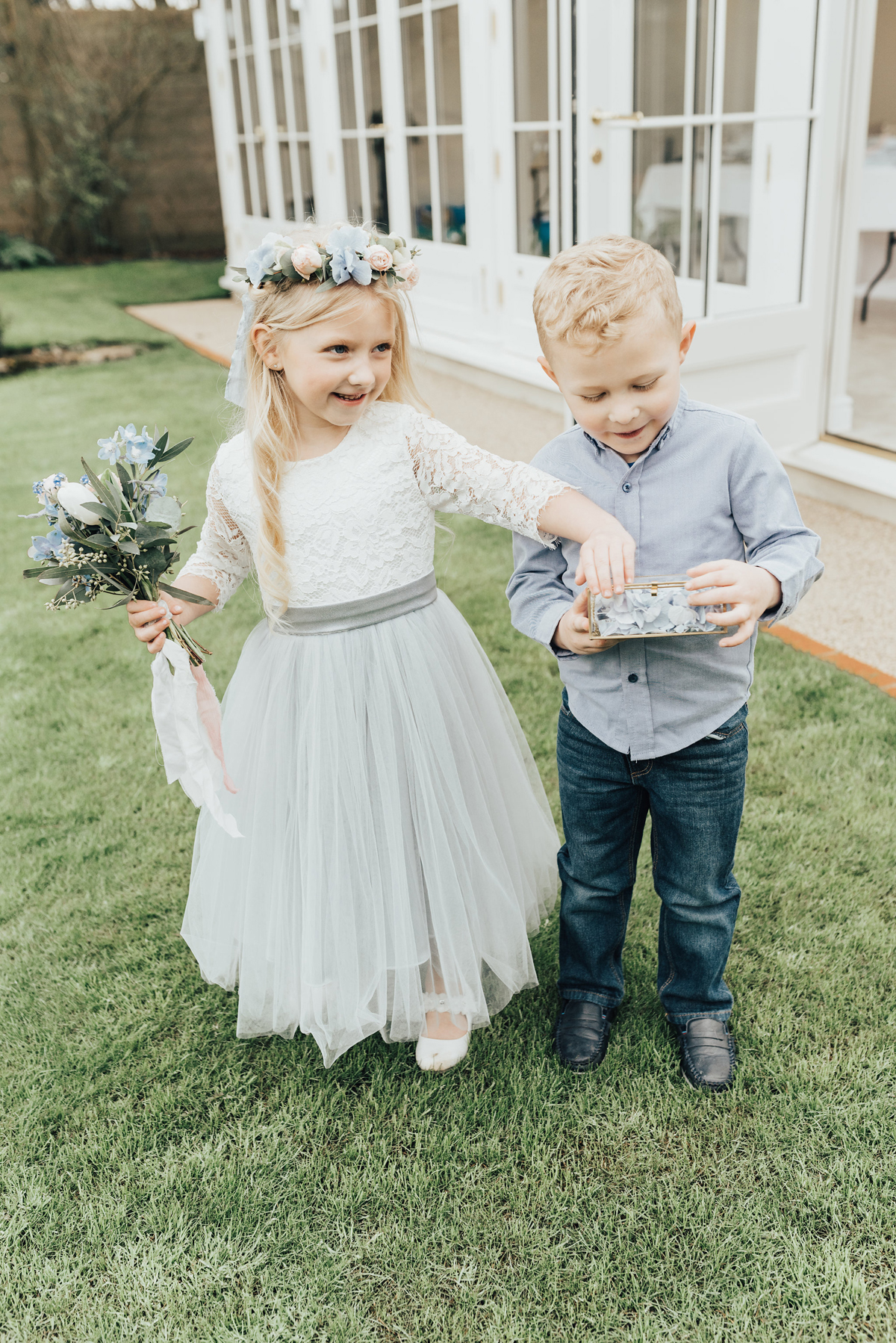 36 Something Blue wedding and bridal inspiration with a handpainted leather jacket