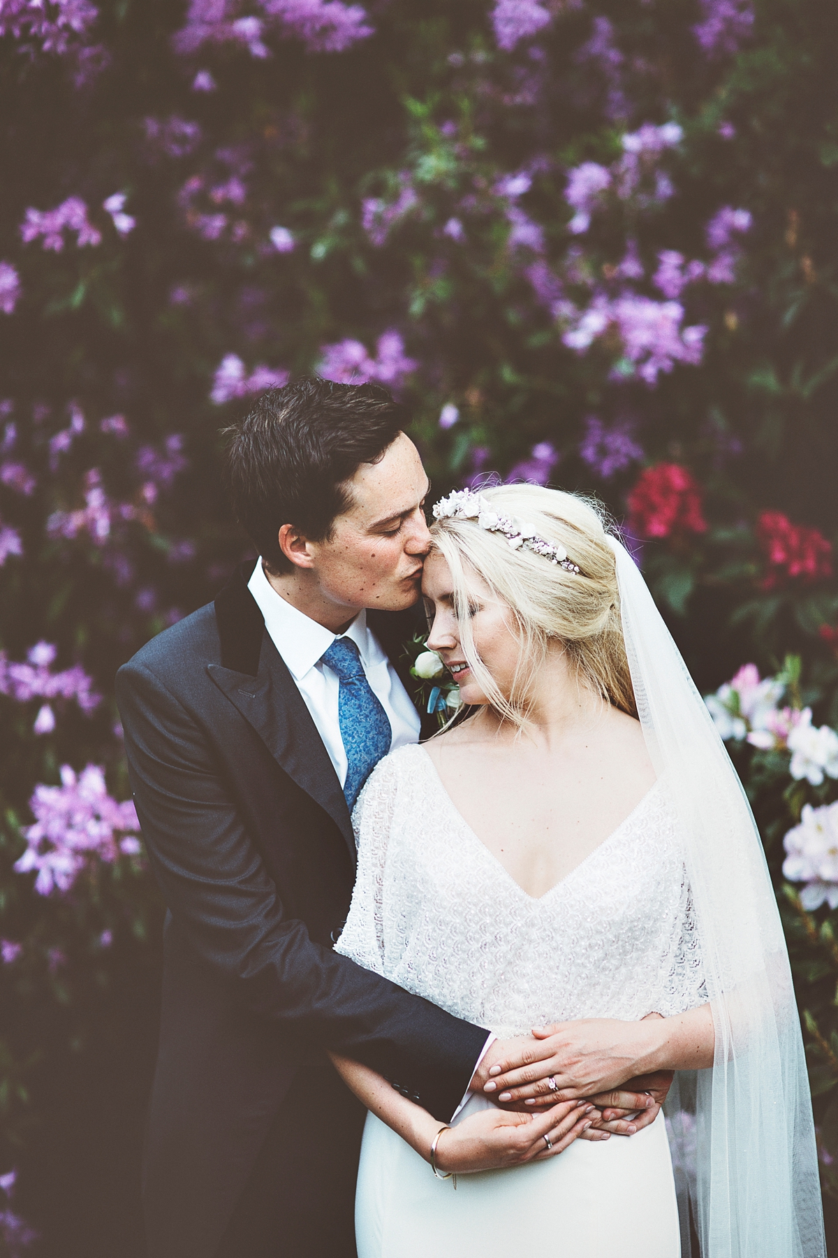 37 A Flora bride dress for a natural and rustic barn wedding in Shropshire