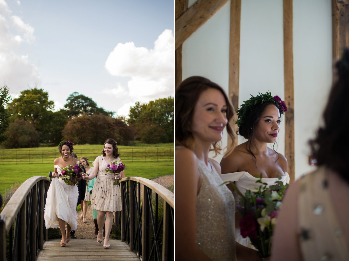 37 A Halfpenny London bride and her feathered skirt and Autumnal Suffolk wedding