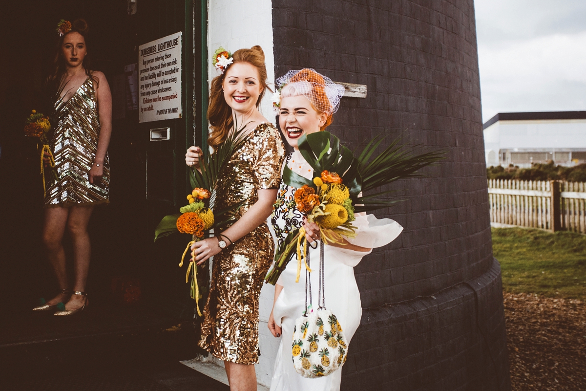 38 A quirky modern and colourful disused lighthouse wedding