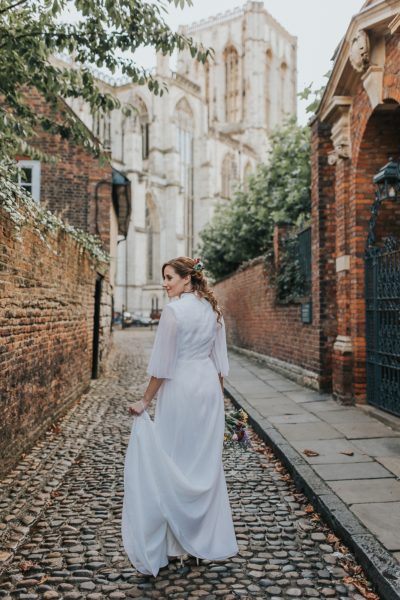 A 1970's Vintage Gown For An Intimate And Personal York City Wedding ...