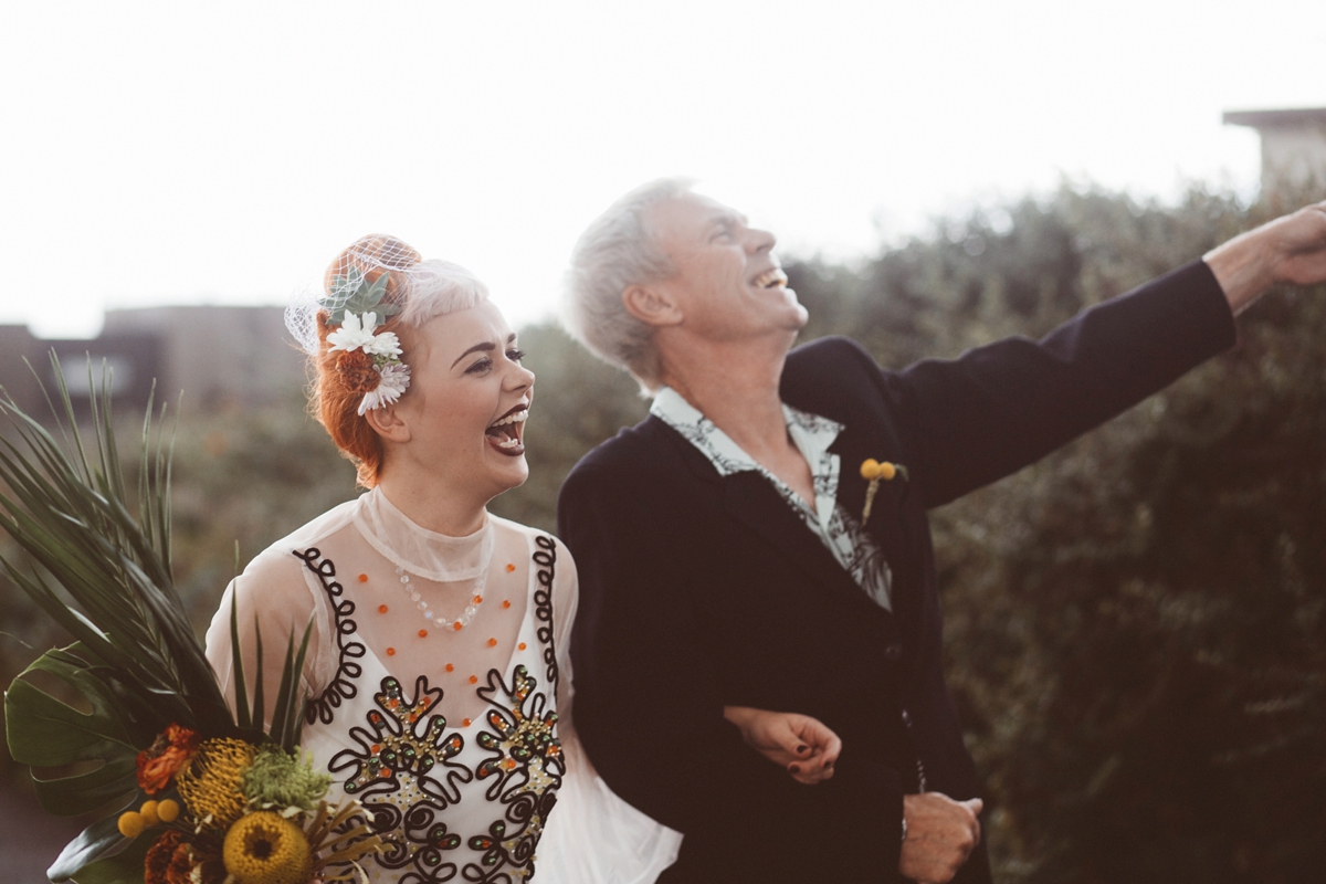 40 A quirky modern and colourful disused lighthouse wedding