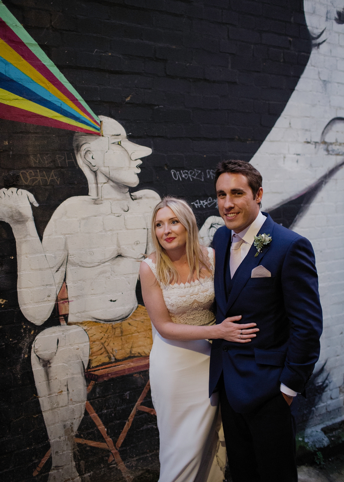 42 St Patrick by Pronovias for a first look urban East London wedding