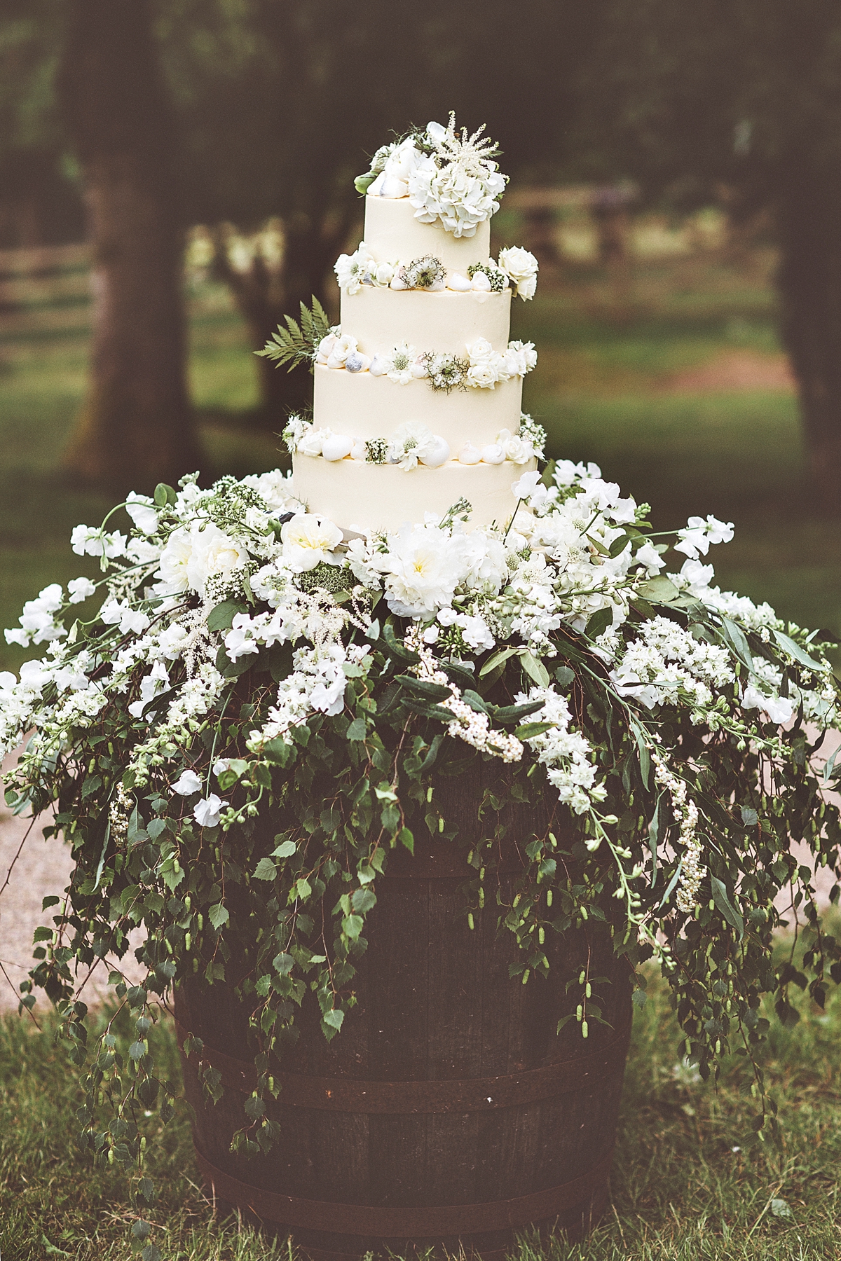 43 A Flora bride dress for a natural and rustic barn wedding in Shropshire