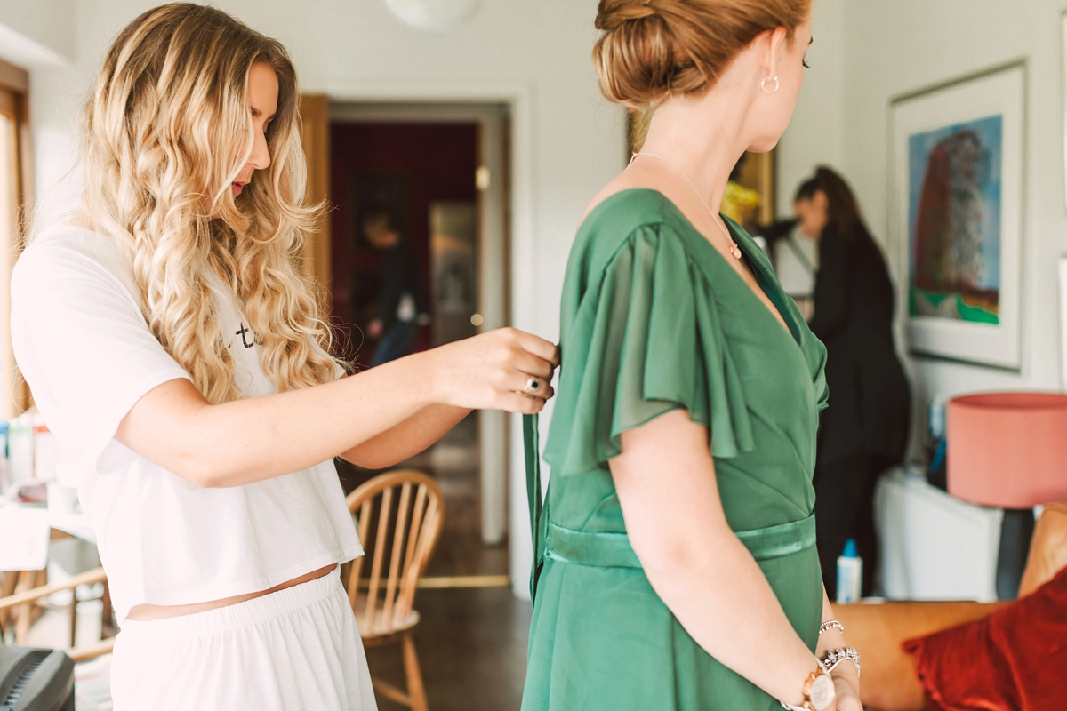 44 A botanical inspired village hall wedding