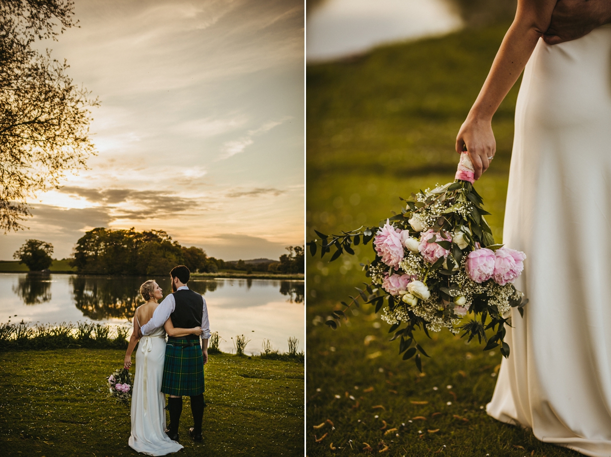 45 A Charlie Brear bride for a country house tipi wedding