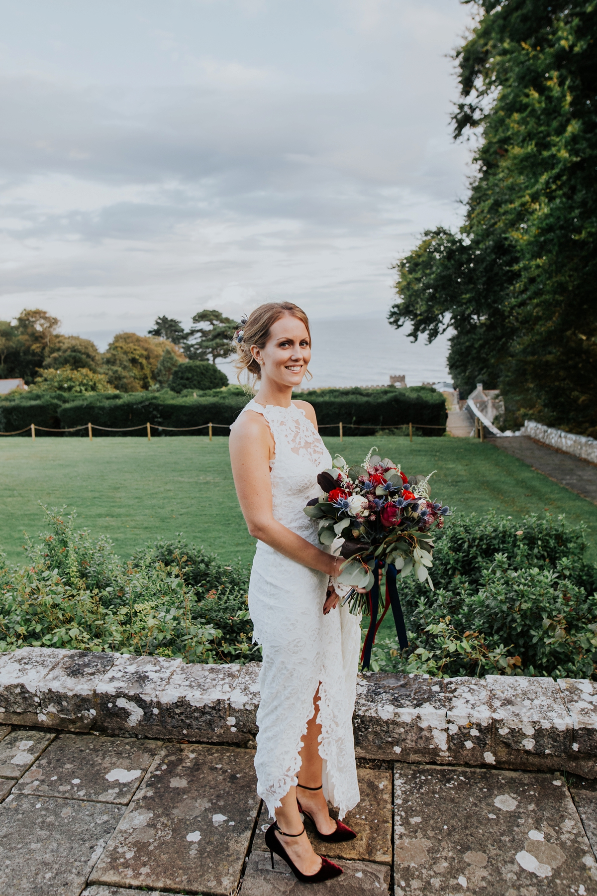 47 A Grace Loves Lace bride and her elegant Welsh castle wedding