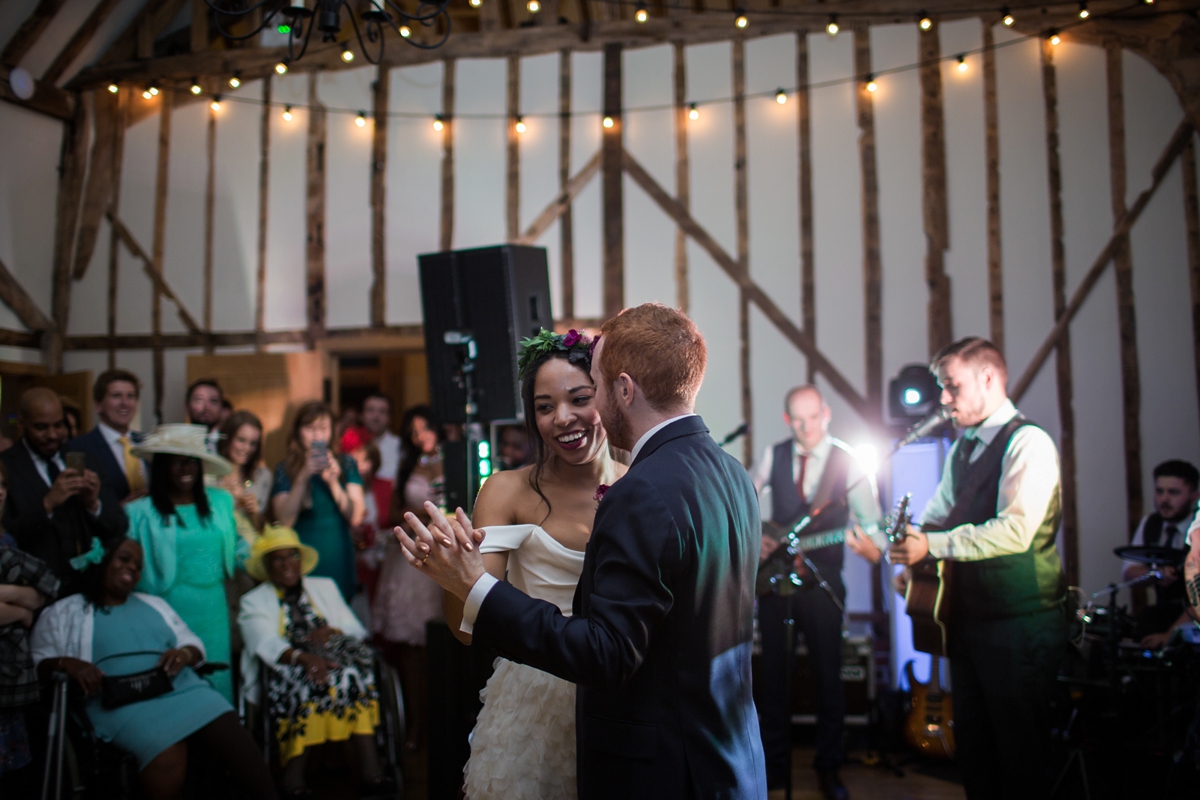 5 A Halfpenny London bride and her feathered skirt and Autumnal Suffolk wedding